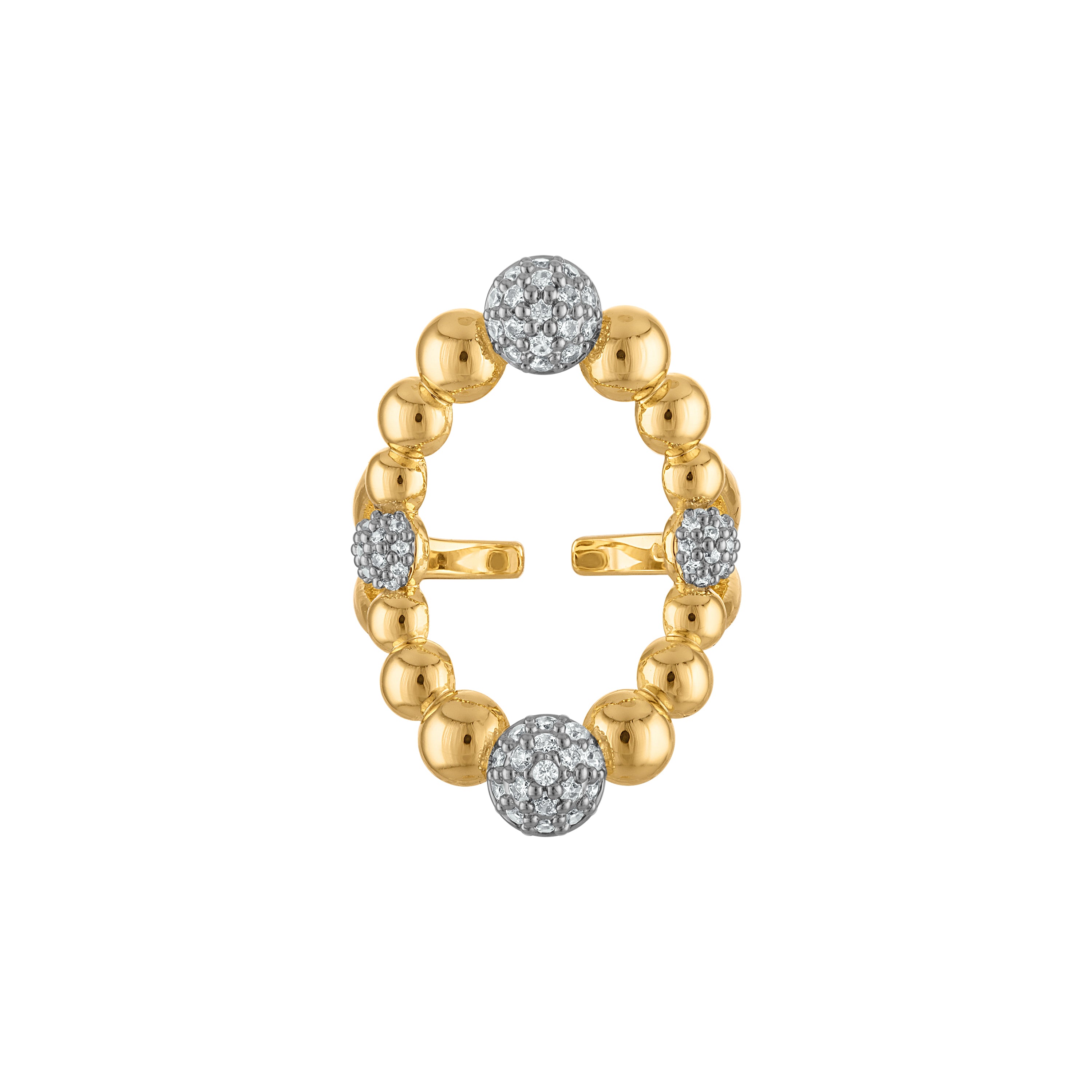 Talia Oval Ball Ring - Josefina Jewels