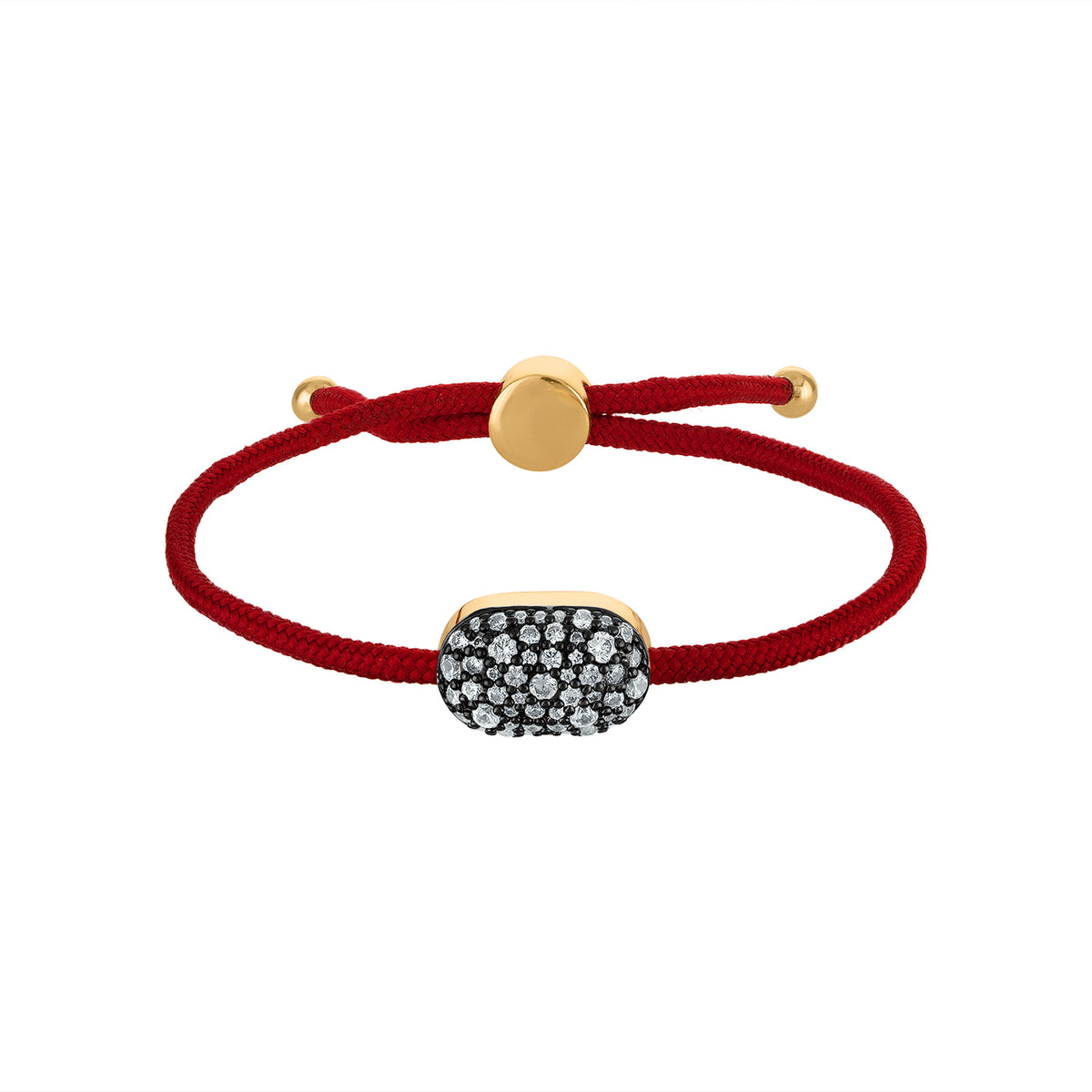 Pave Pillow Cord Bracelet