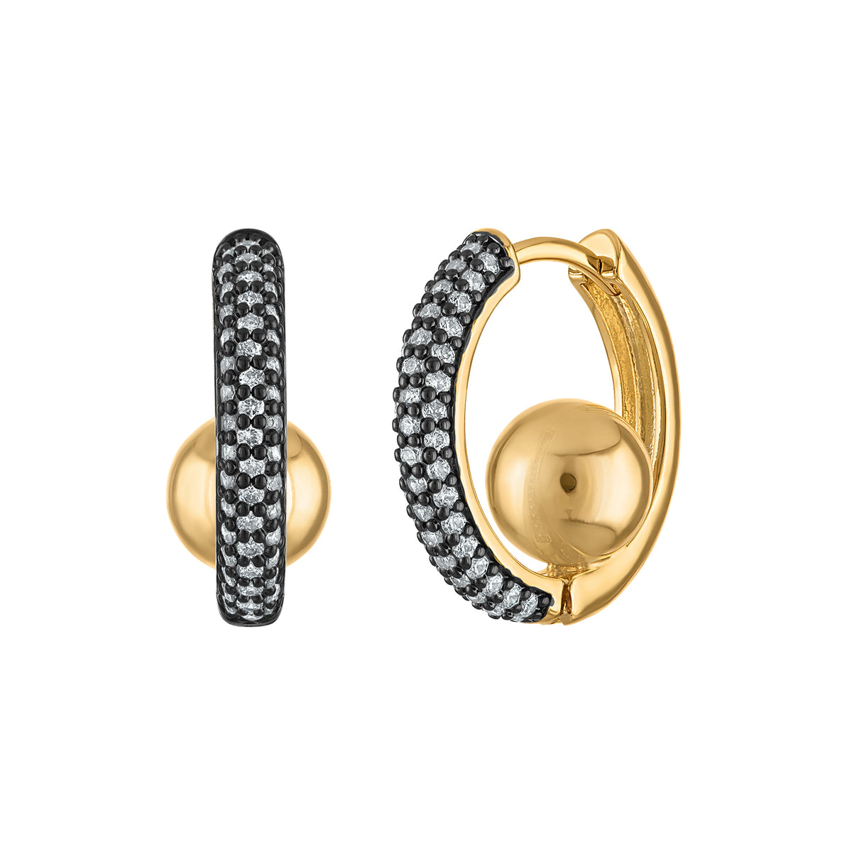 Midnight Hoop Earrings