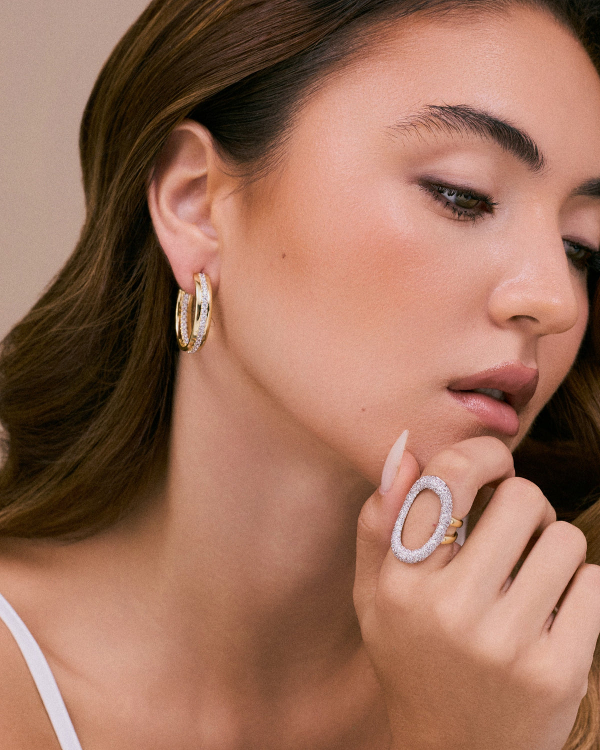 Luxe Pave Hoops