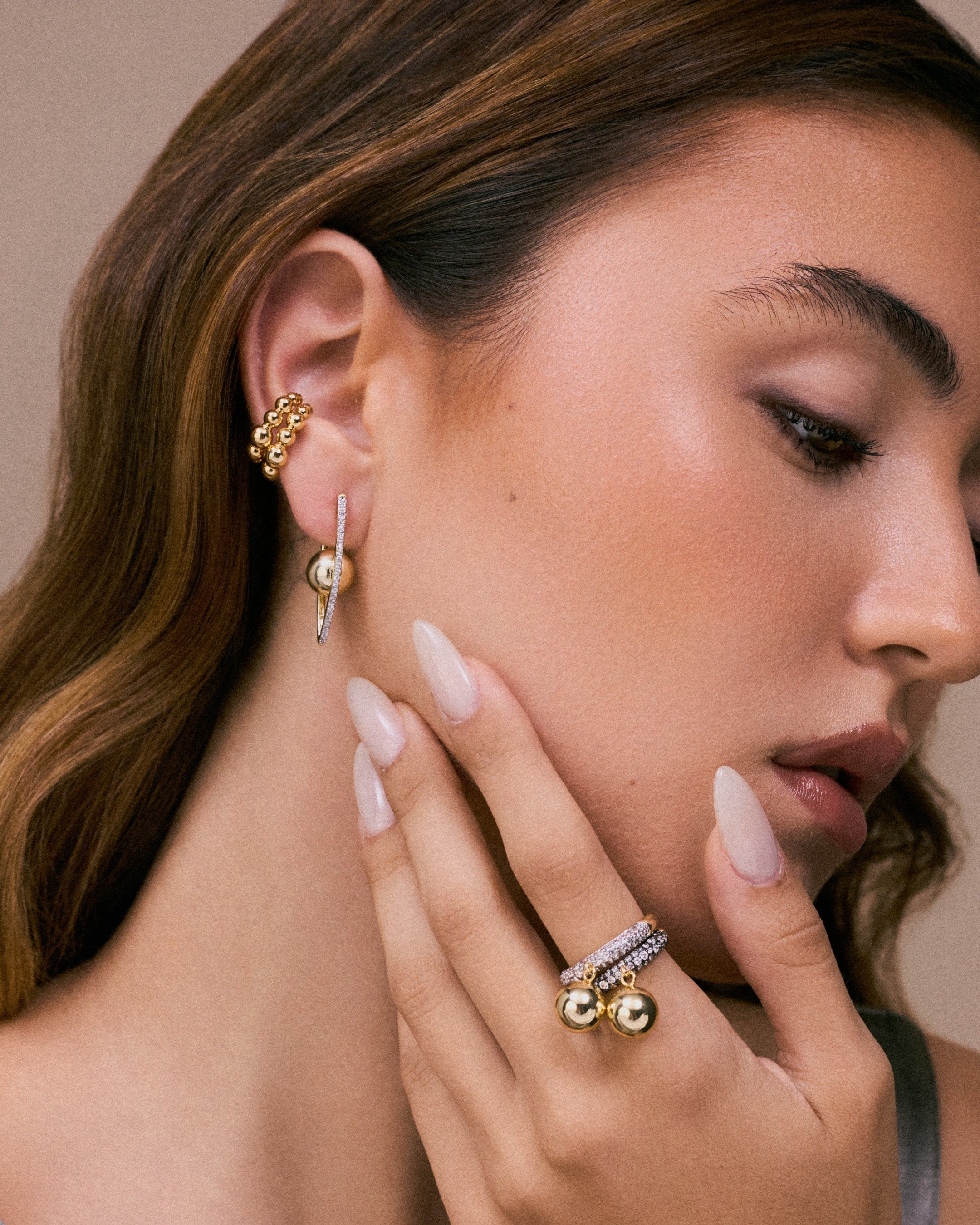 Dagger Pave Hoop Earrings