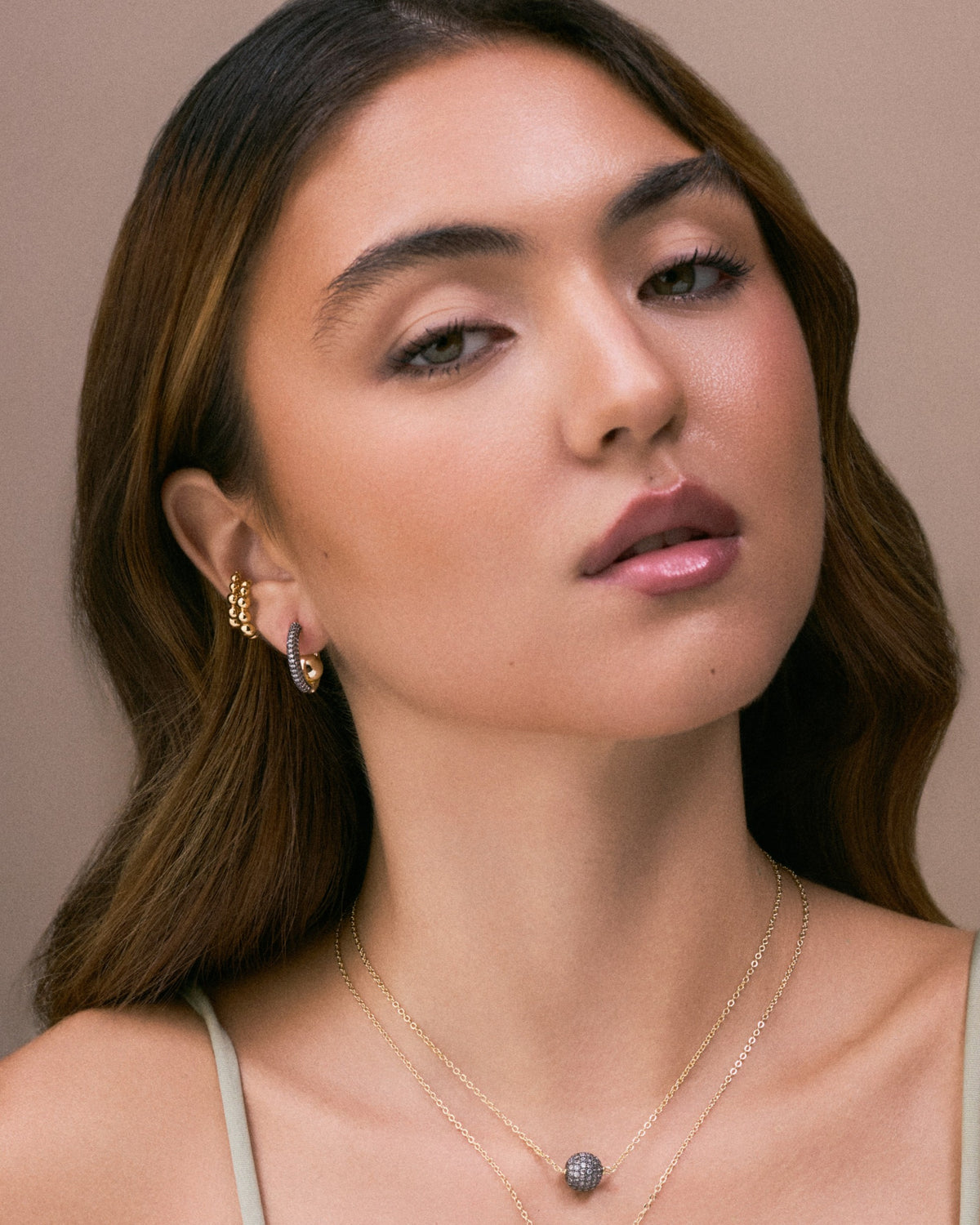 Midnight Hoop Earrings