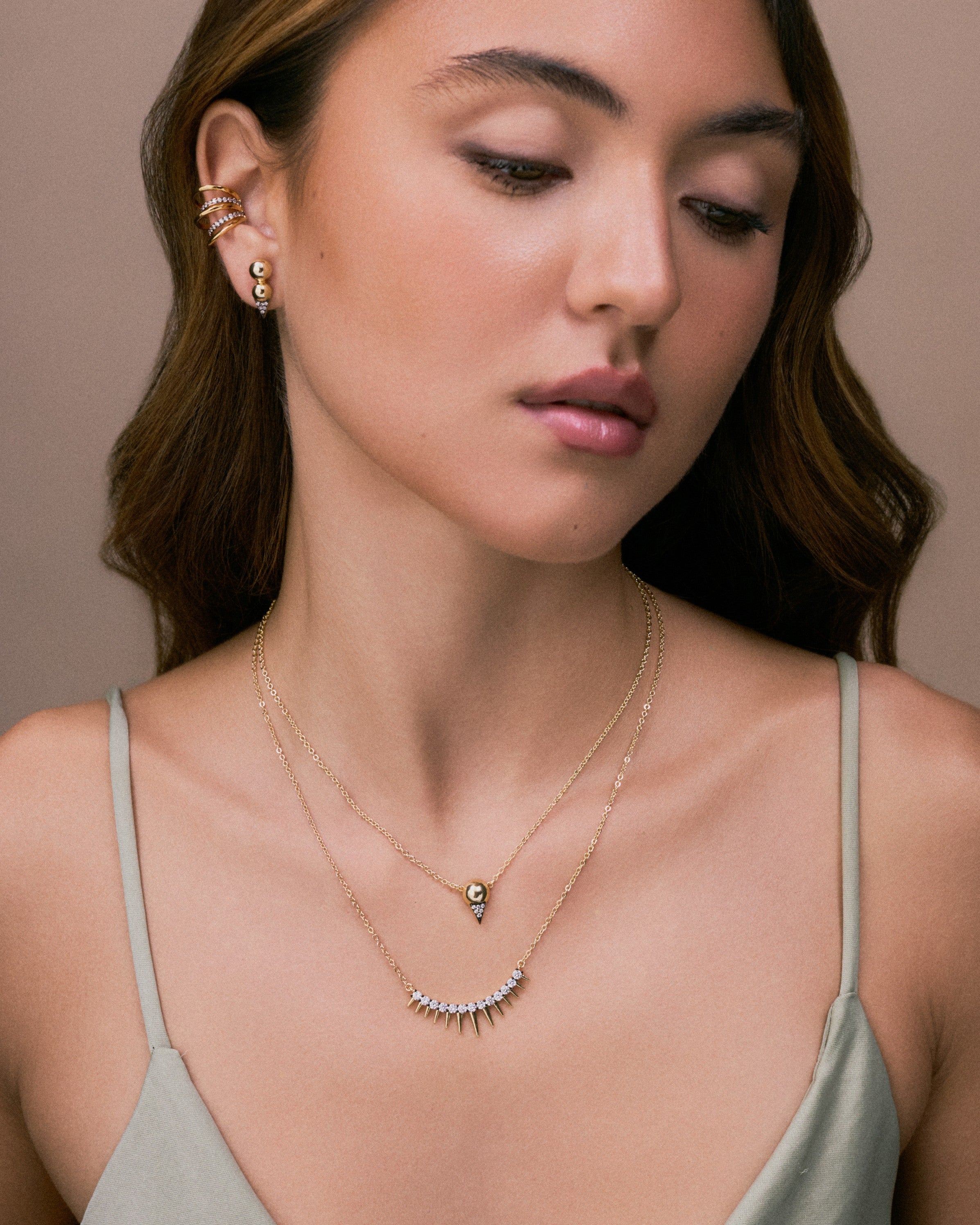 Spike Pave Necklace