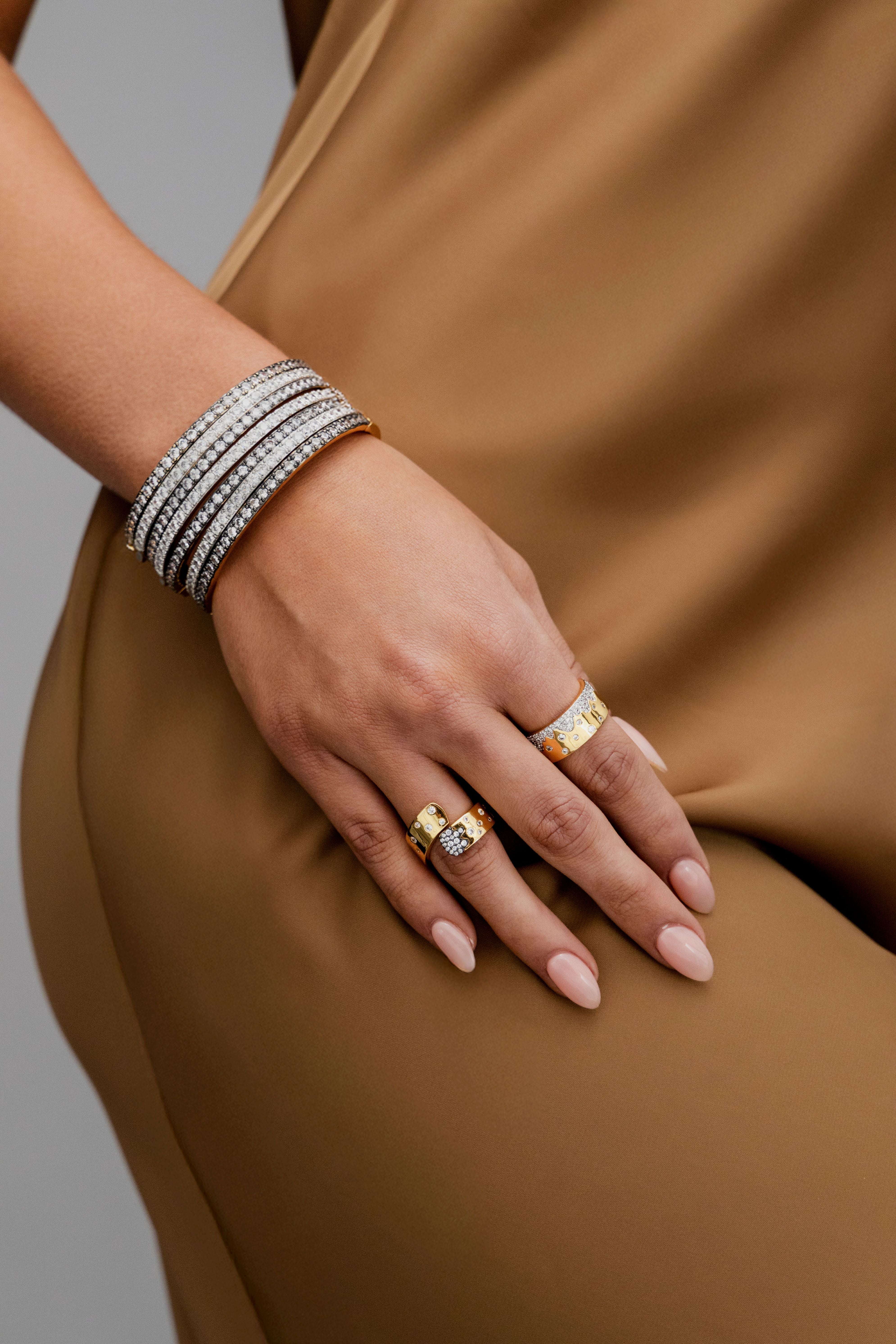 Pave Hinge Bangle - Josefina Jewels