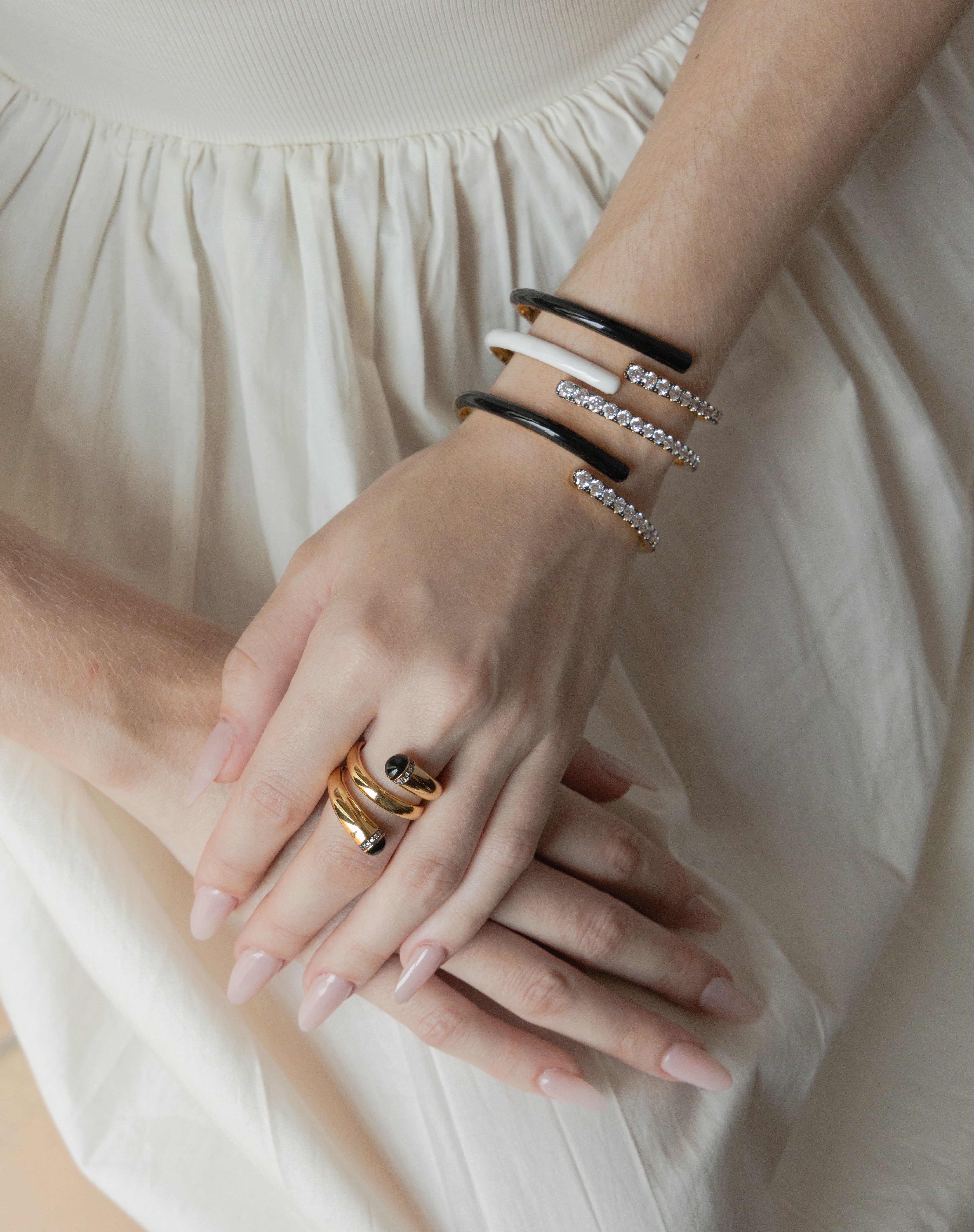 Enamel Swirl Ring - Josefina Jewels