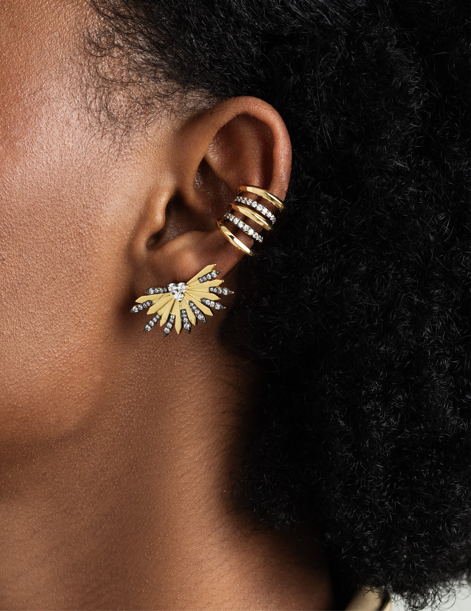 Fan Spike Earrings - Josefina Jewels