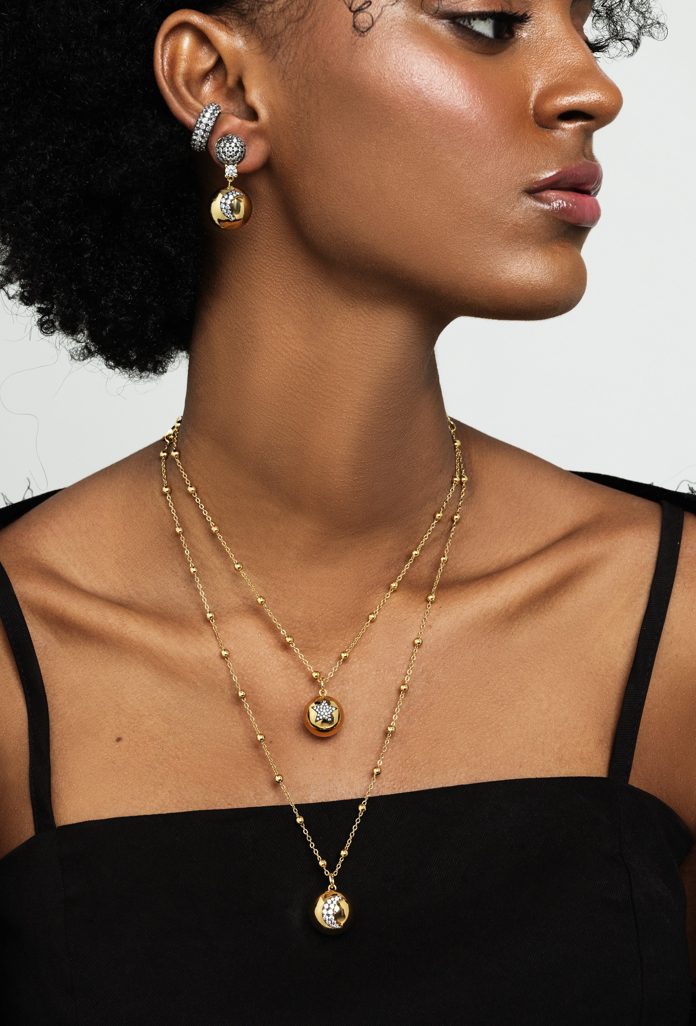 Moon Olivia 32 Inches Long Necklace - Josefina Jewels