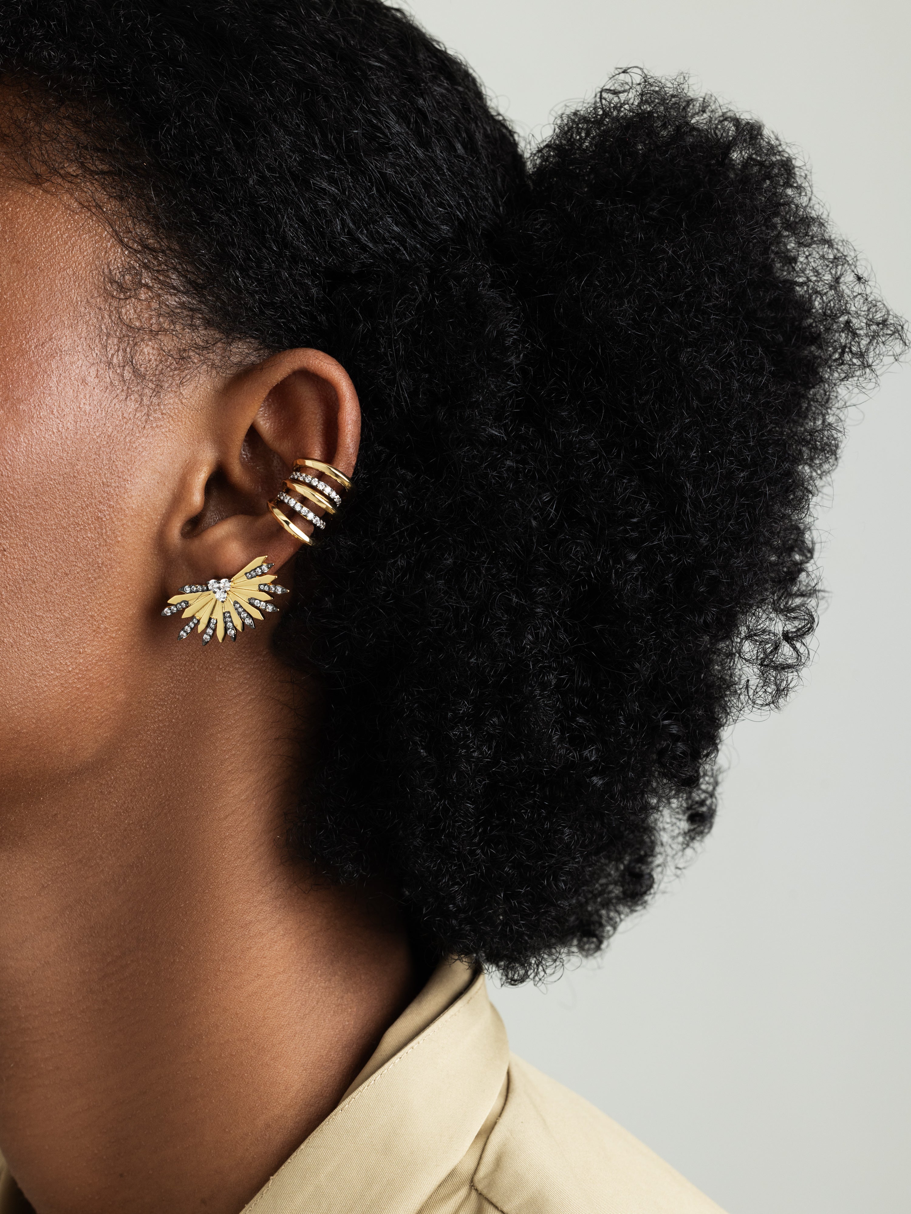 Fan Spike Earrings - Josefina Jewels