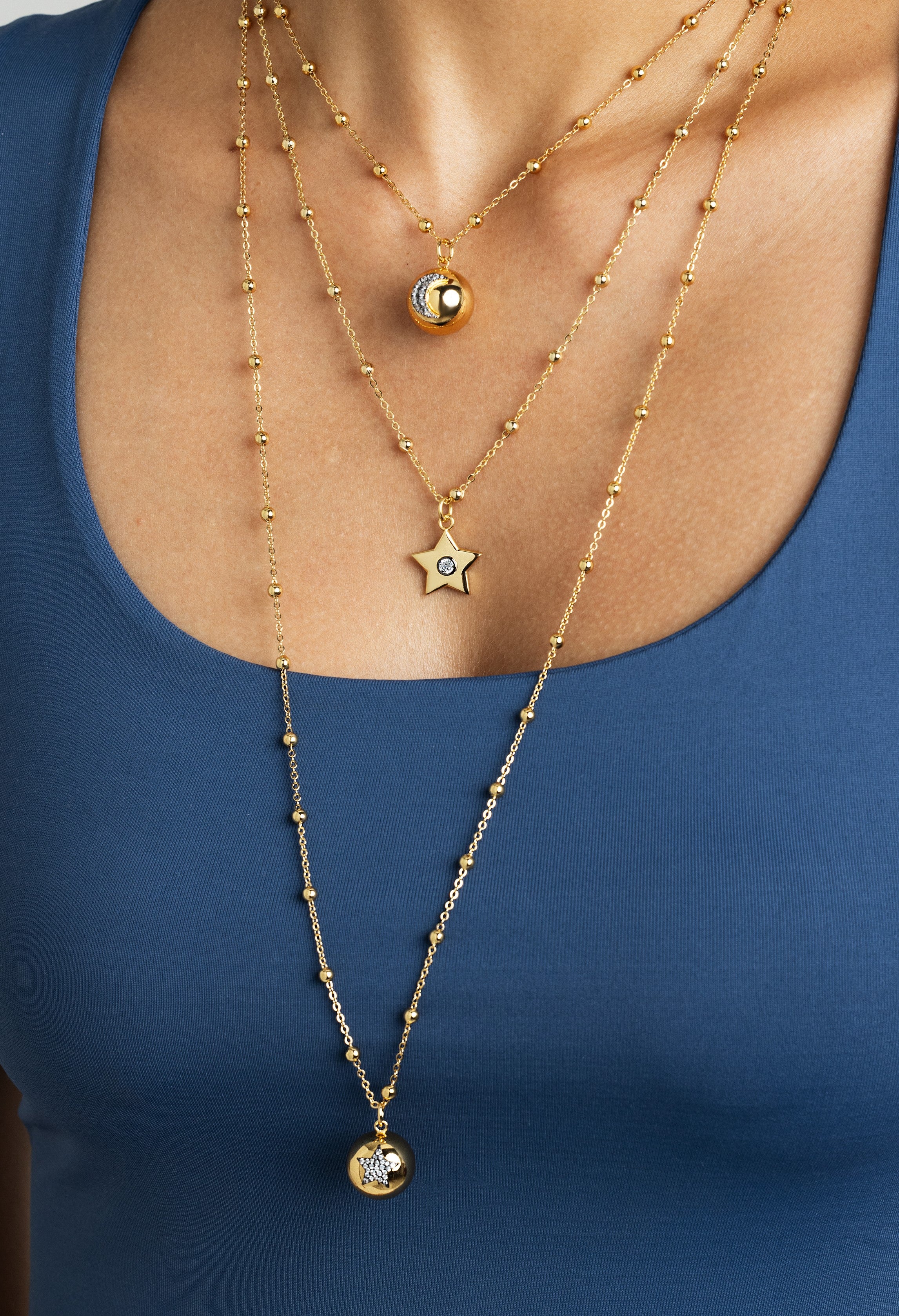 Moon Olivia 32 Inches Long Necklace - Josefina Jewels