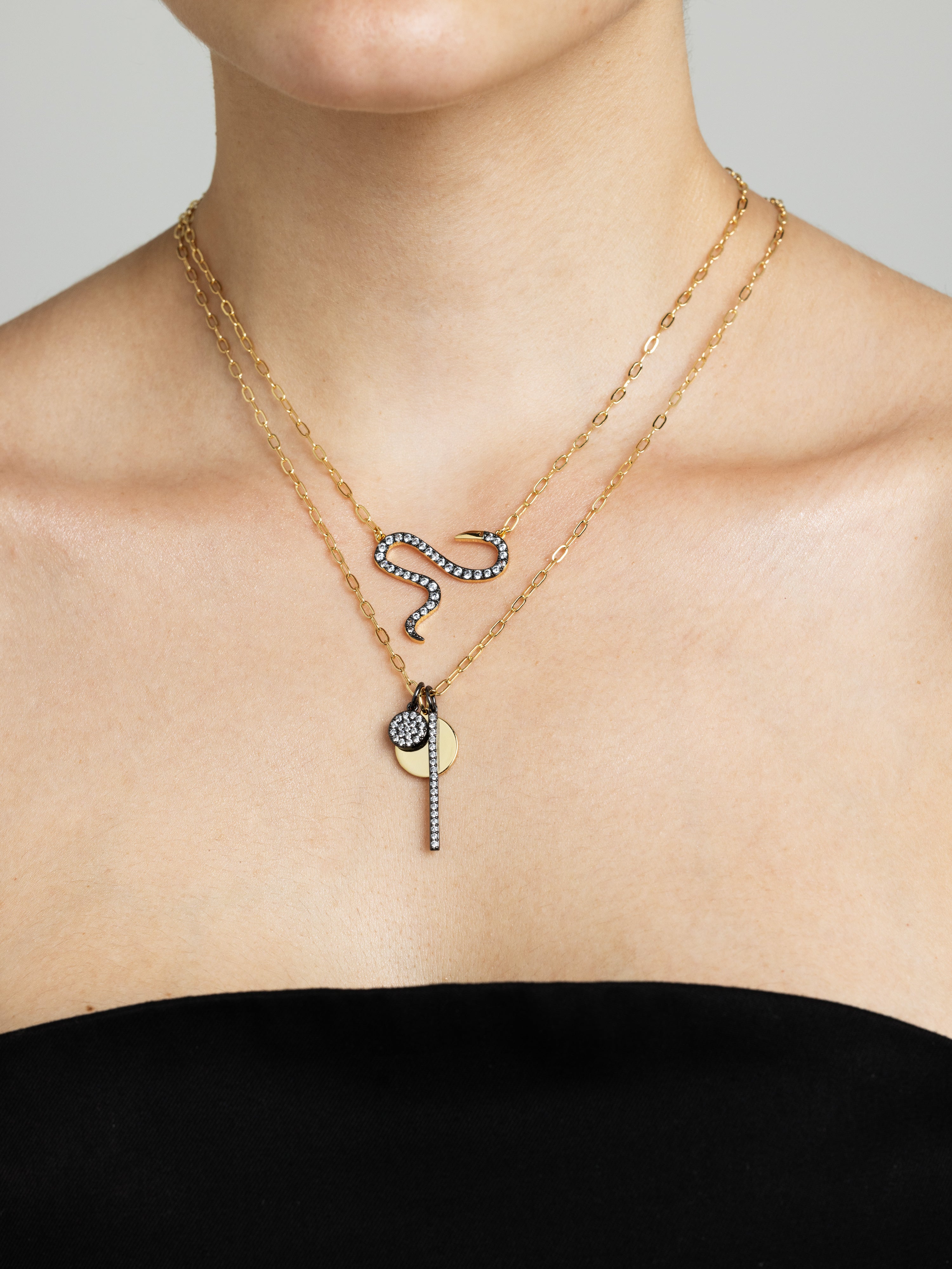 Talia 3 Charms Necklace - Josefina Jewels