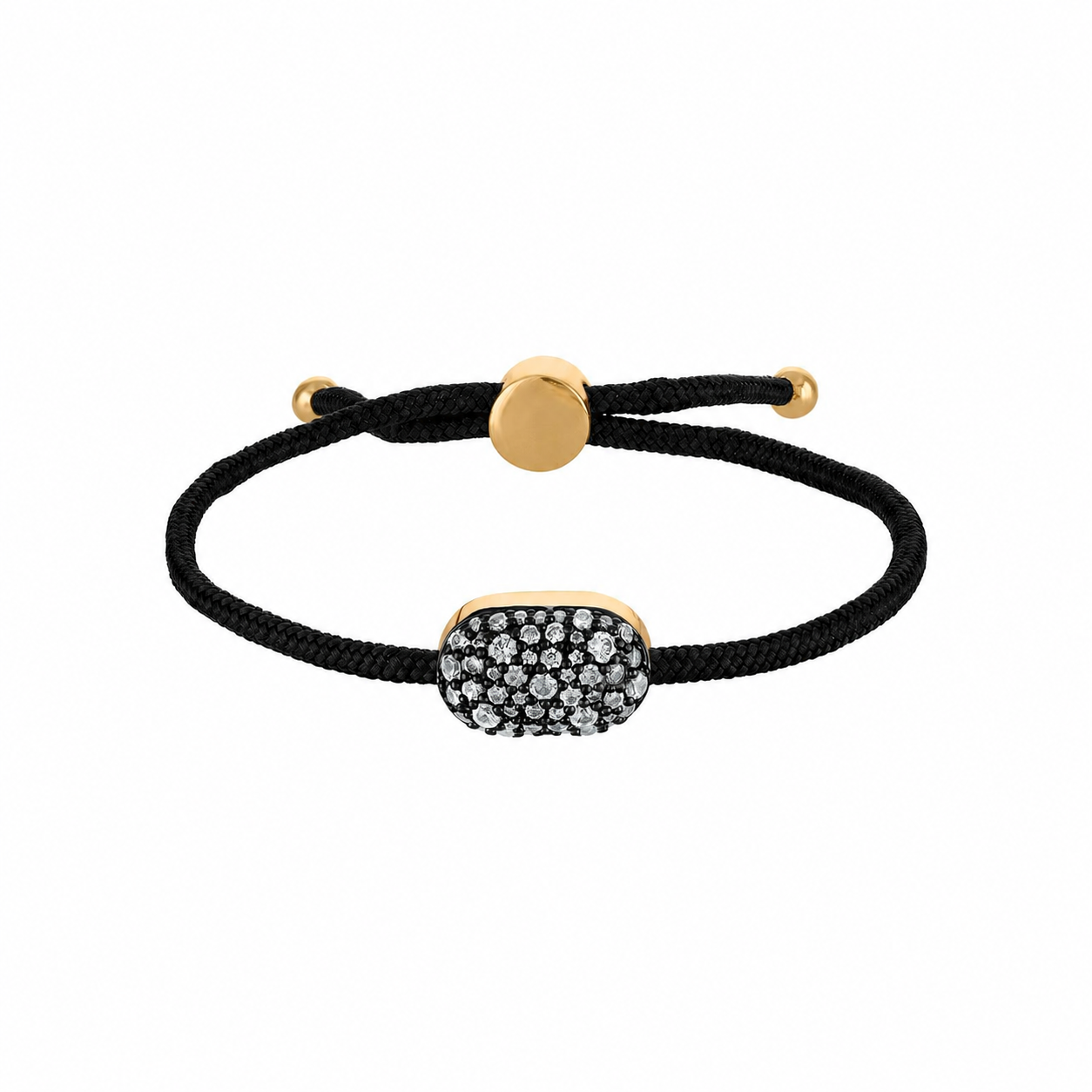 Pave Pillow Cord Bracelet