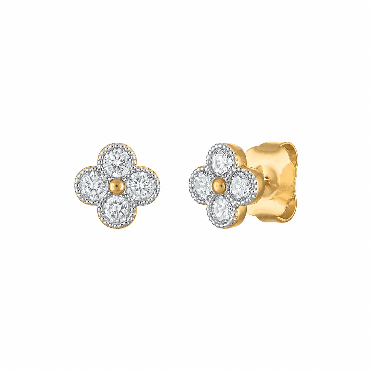 Blossom Clover Stud Earrings