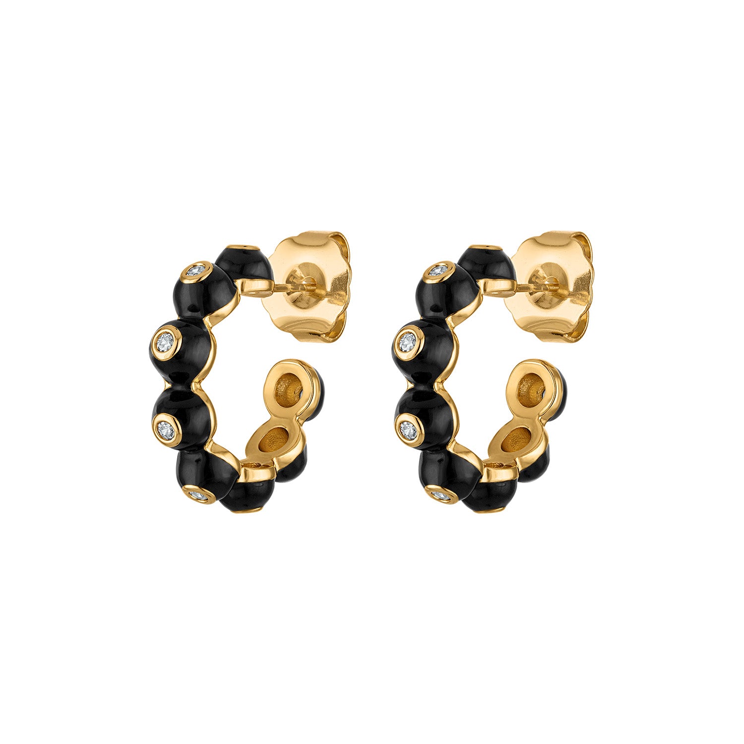 Diana Enamel Hoop Earrings - Josefina Jewels