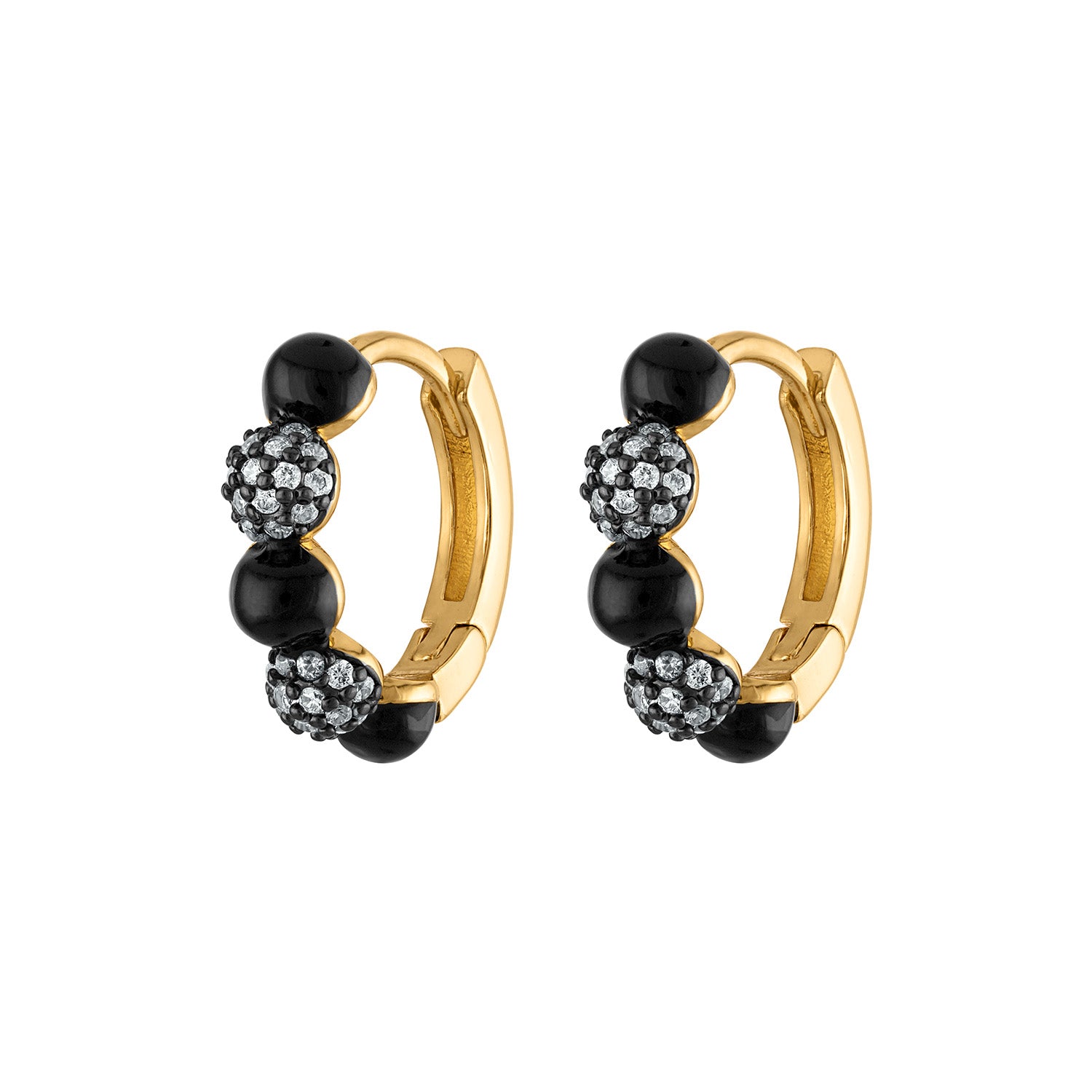Beatriz Enamel Huggie Earrings - Josefina Jewels