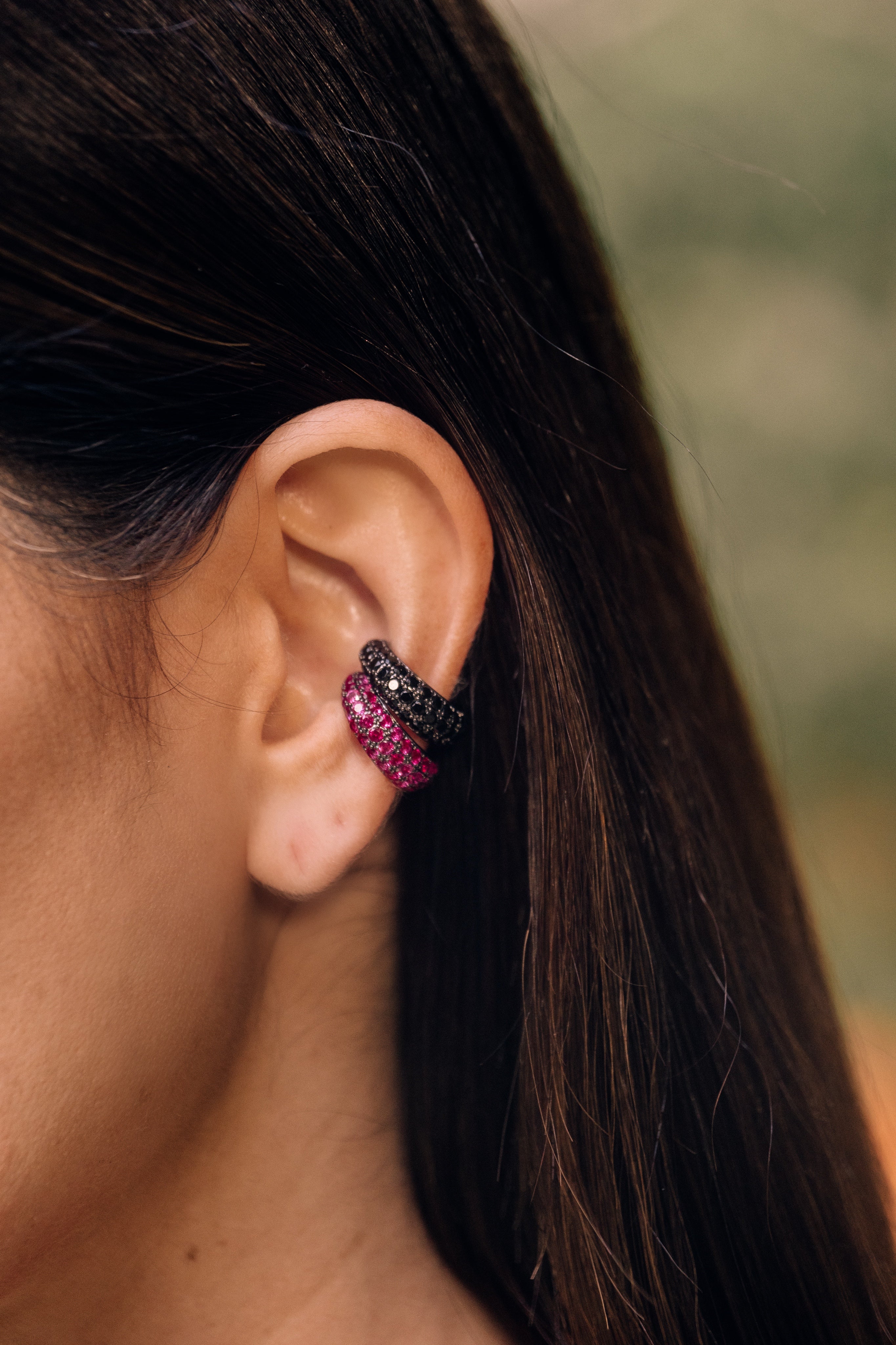 Colorful Pave Ear Cuff - Josefina Jewels