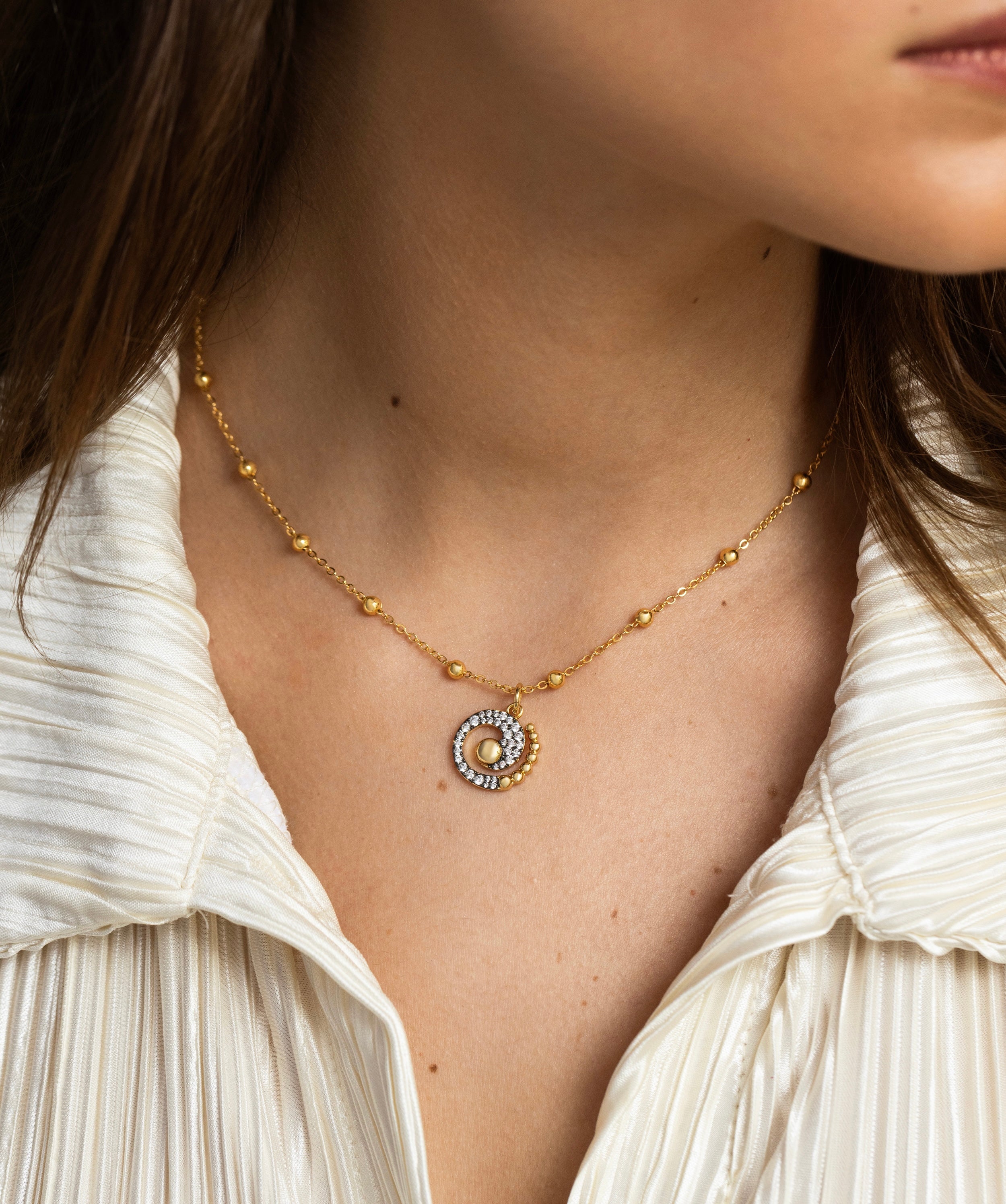 Sparkly Serpent Pendant Necklace - Josefina Jewels