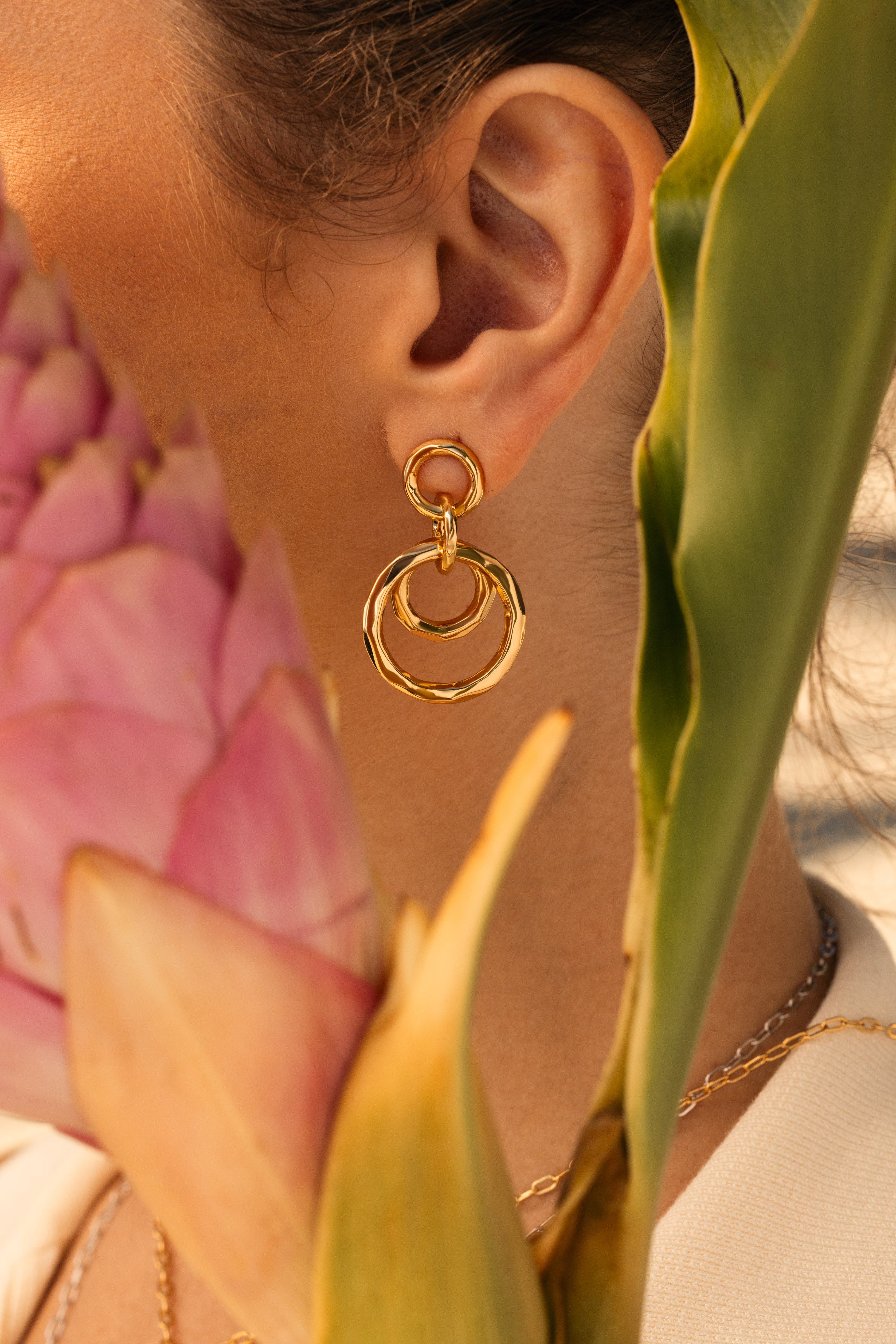 Paula Hammered Earrings - Josefina Jewels