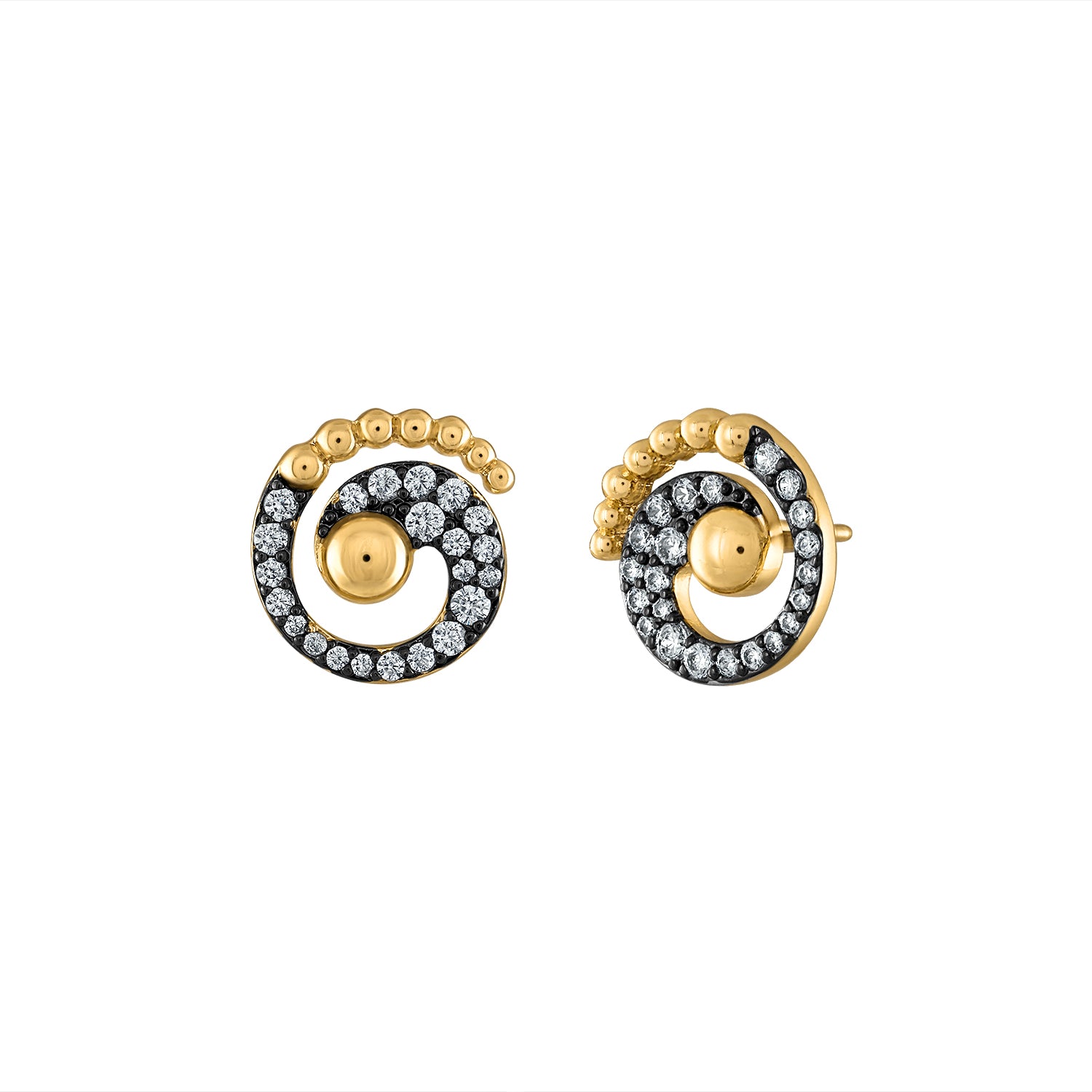 Sparkly Serpent Stud Earrings - Josefina Jewels