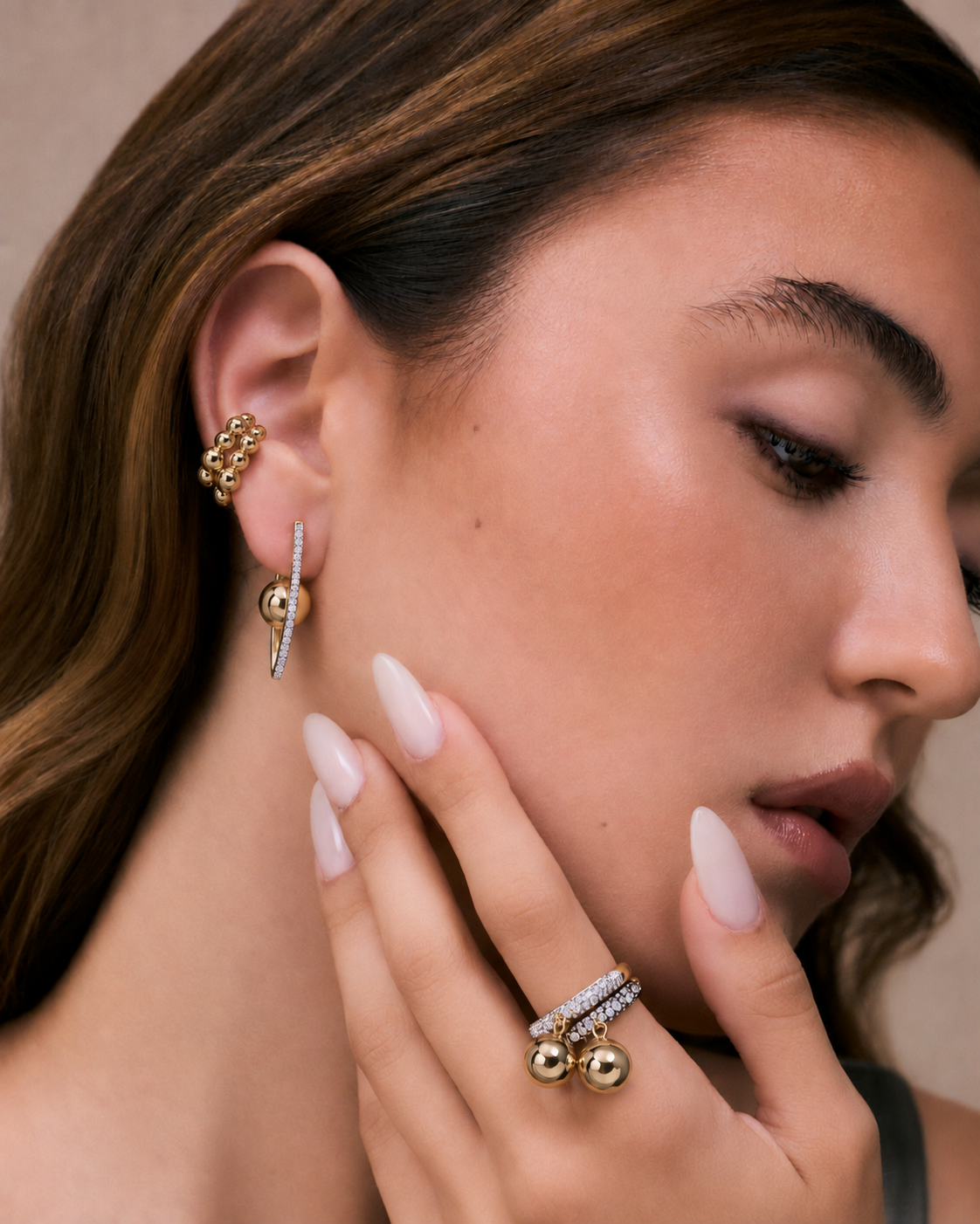 Dagger Pave Hoop Earrings - Josefina Jewels