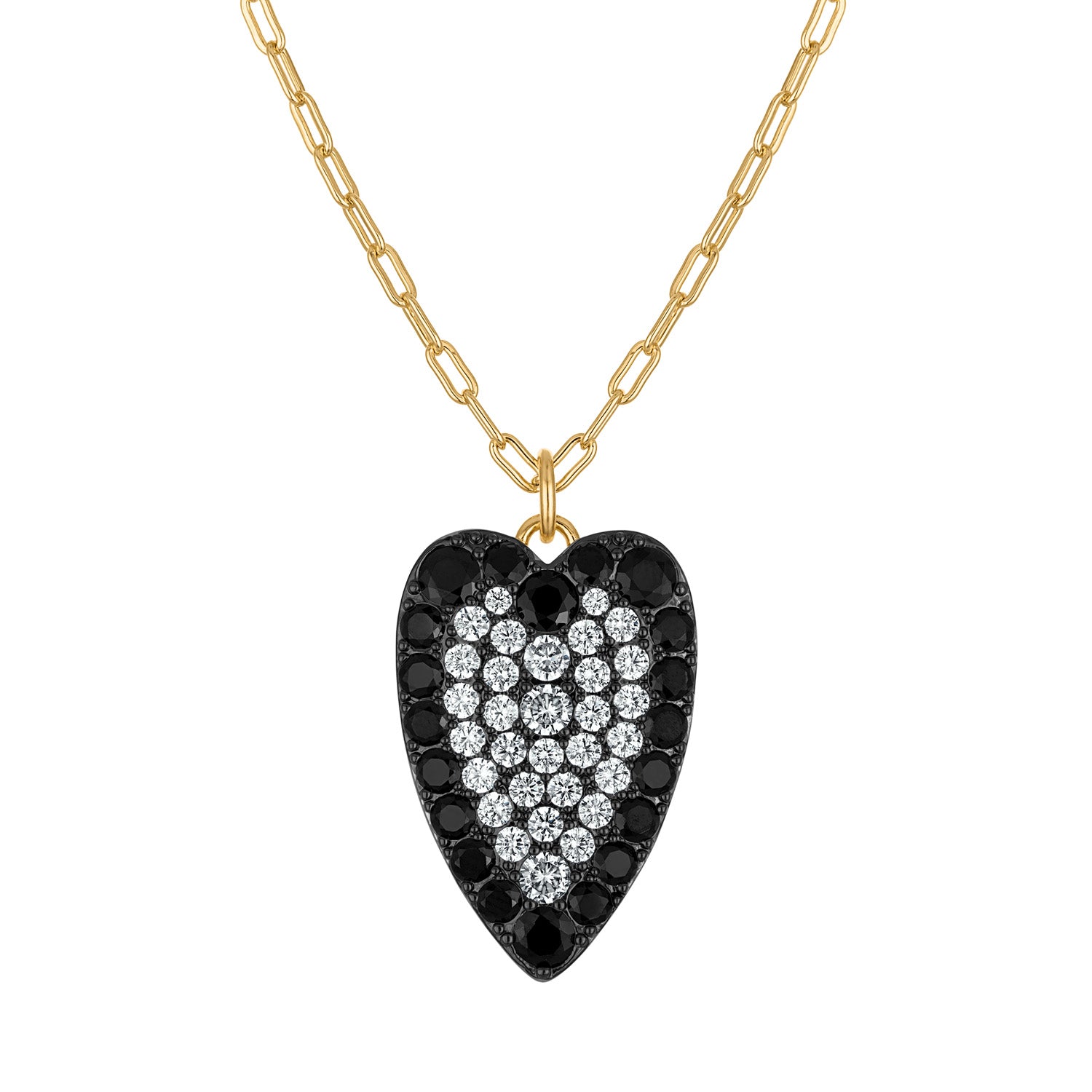 Colorful Heart Pave Necklace - Josefina Jewels
