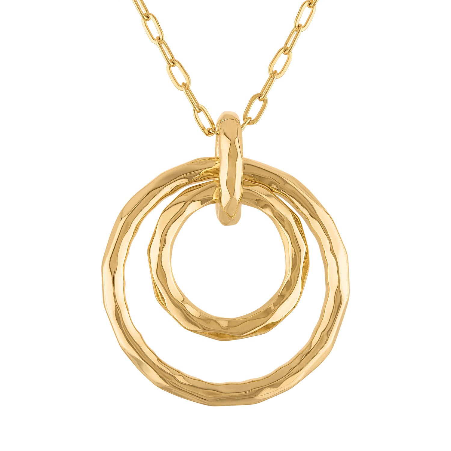 Paula Hammered Long Necklace - Josefina Jewels