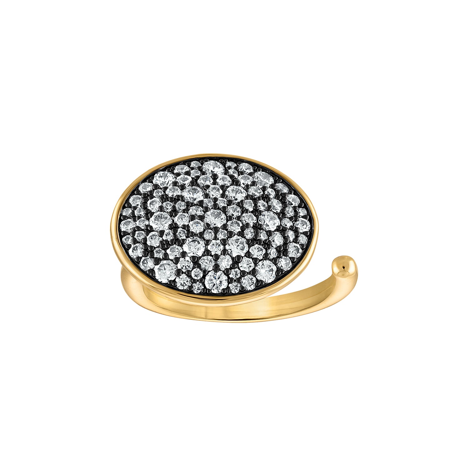 Oval Pave Ring - Josefina Jewels