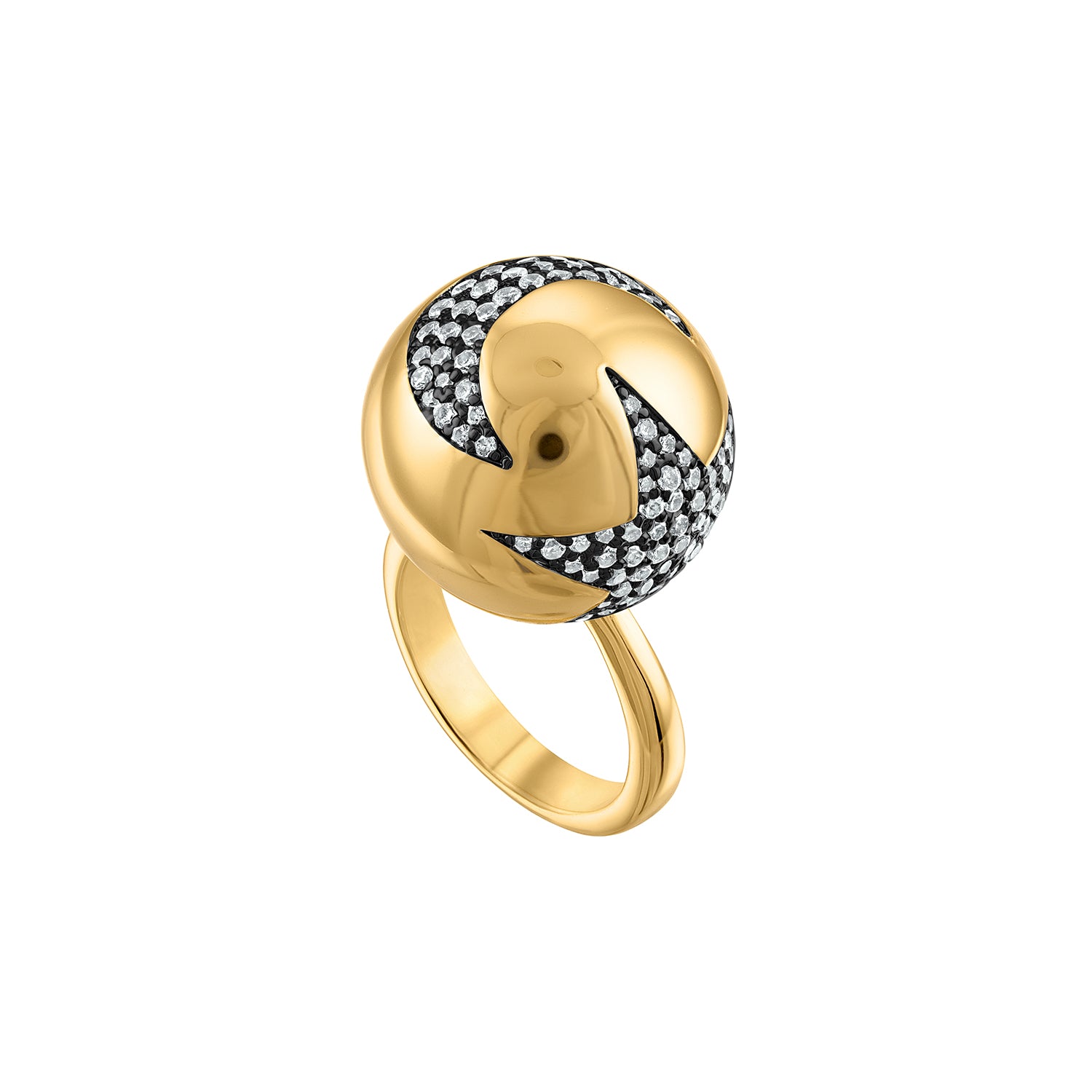 Moon & Star Pave Ring - Josefina Jewels