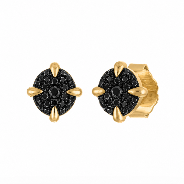 Oval Spike Stud Earrings - Josefina Jewels