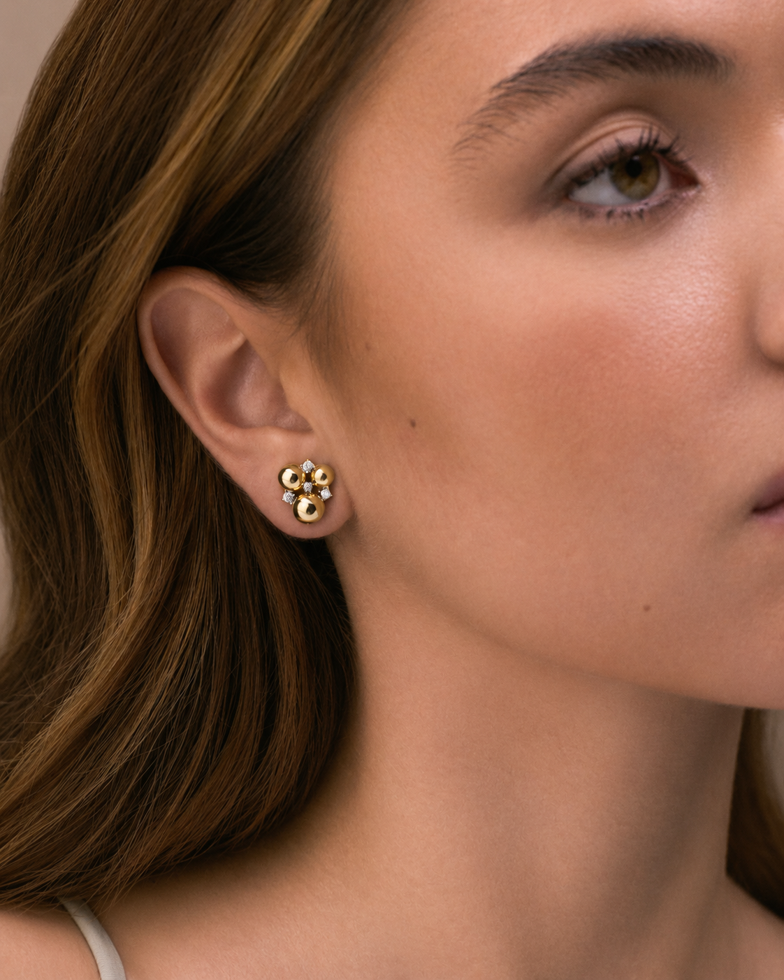Triple Cluster Stud Earrings - Josefina Jewels