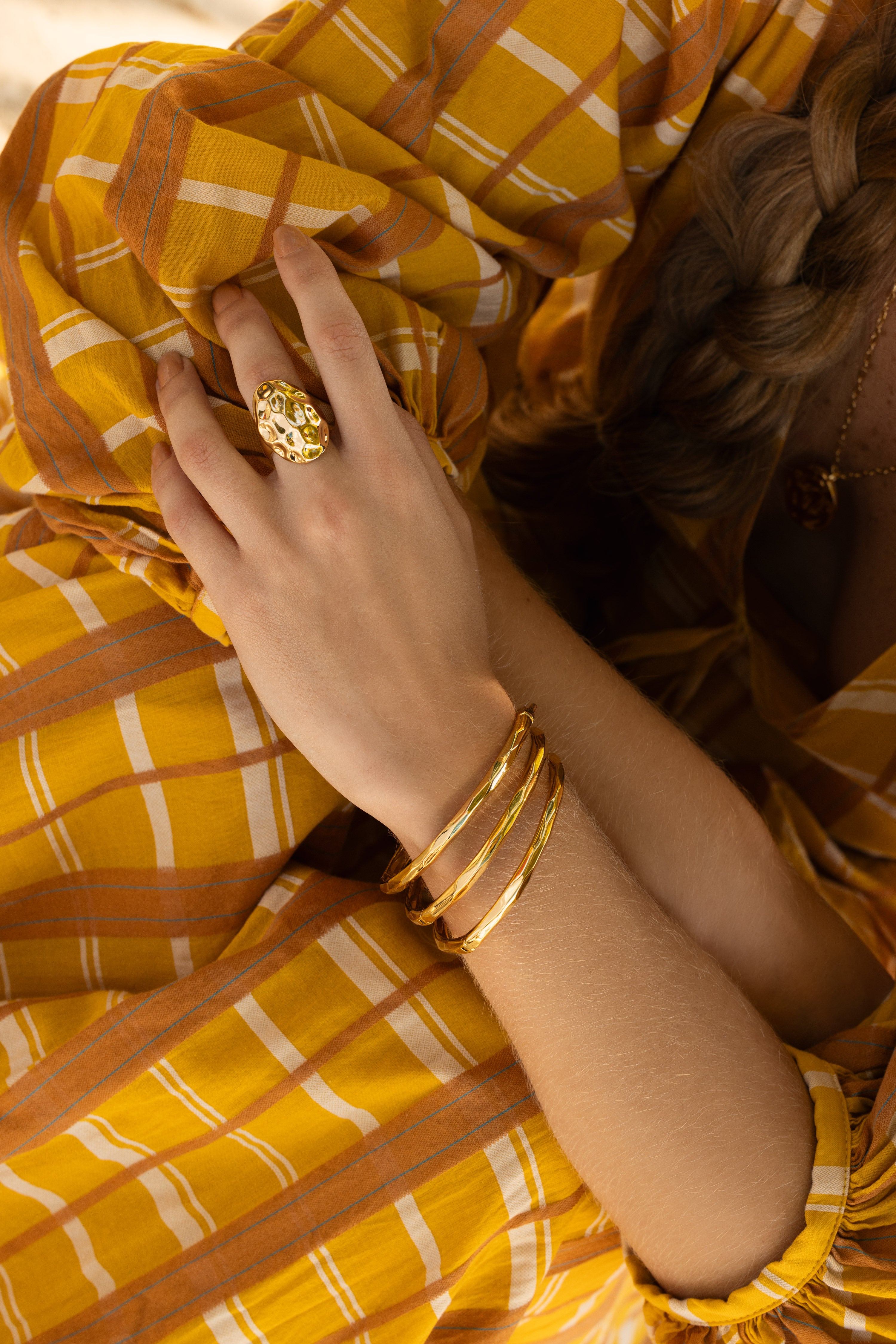 Hammered Bracelet - Josefina Jewels