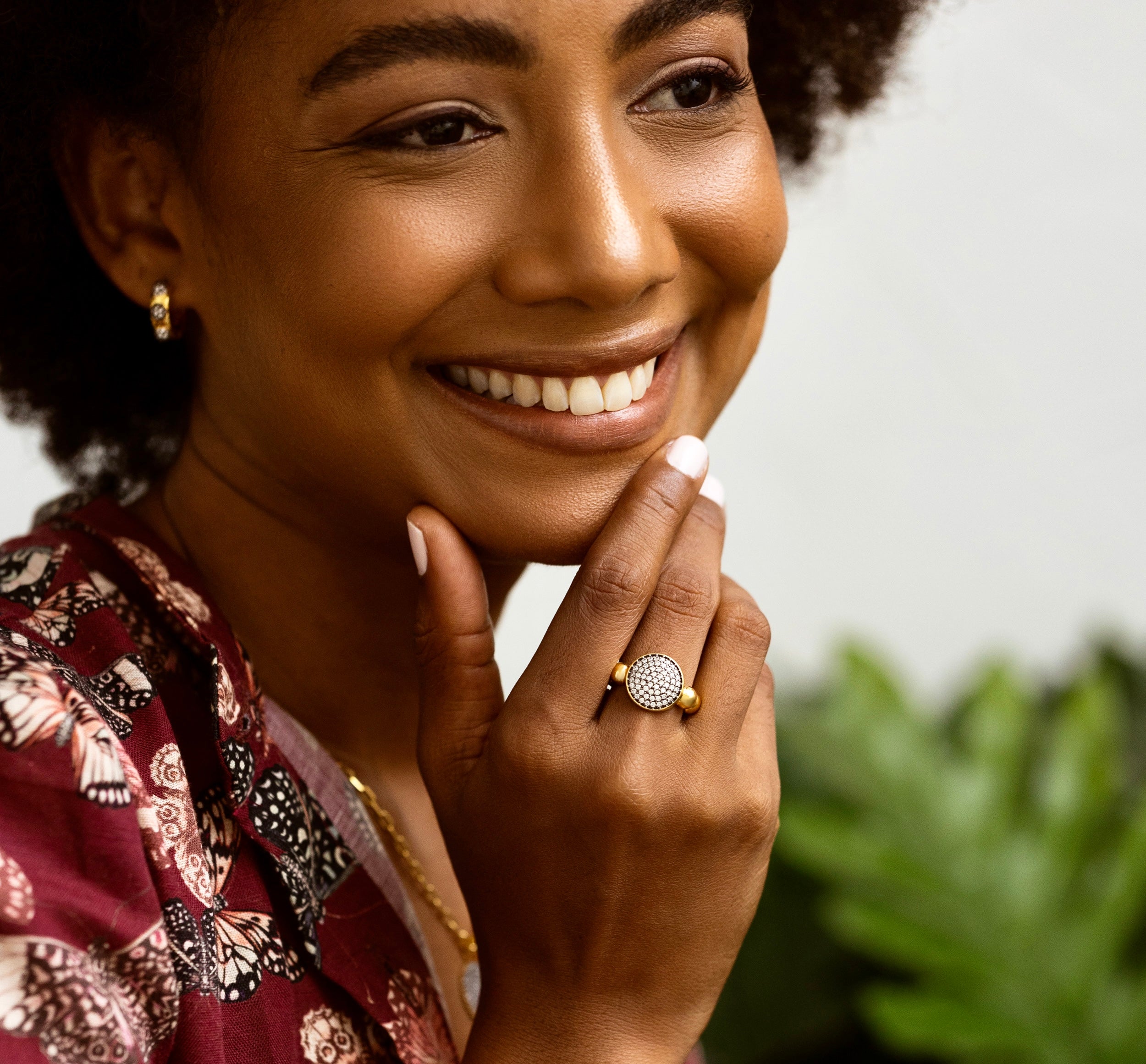 Emilia Large Pave Ring - Josefina Jewels