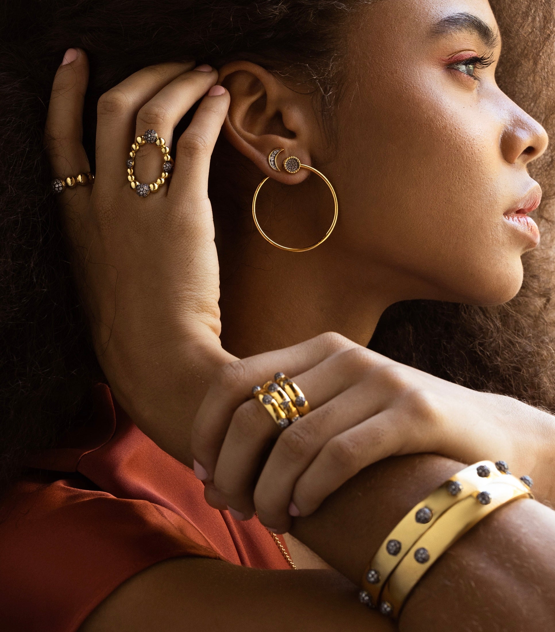 Talia Oval Ball Ring - Josefina Jewels