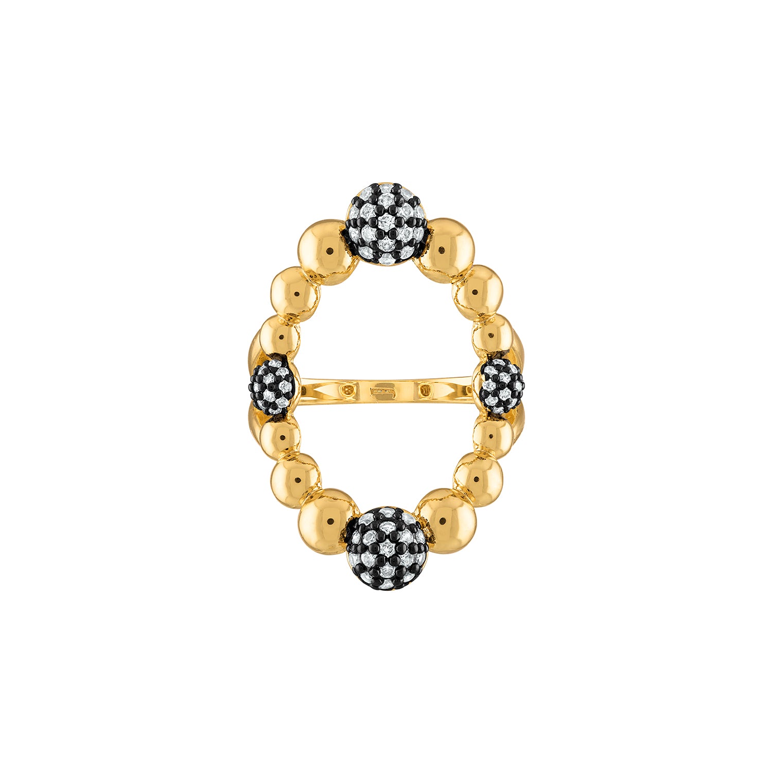 Talia Oval Ball Ring - Josefina Jewels
