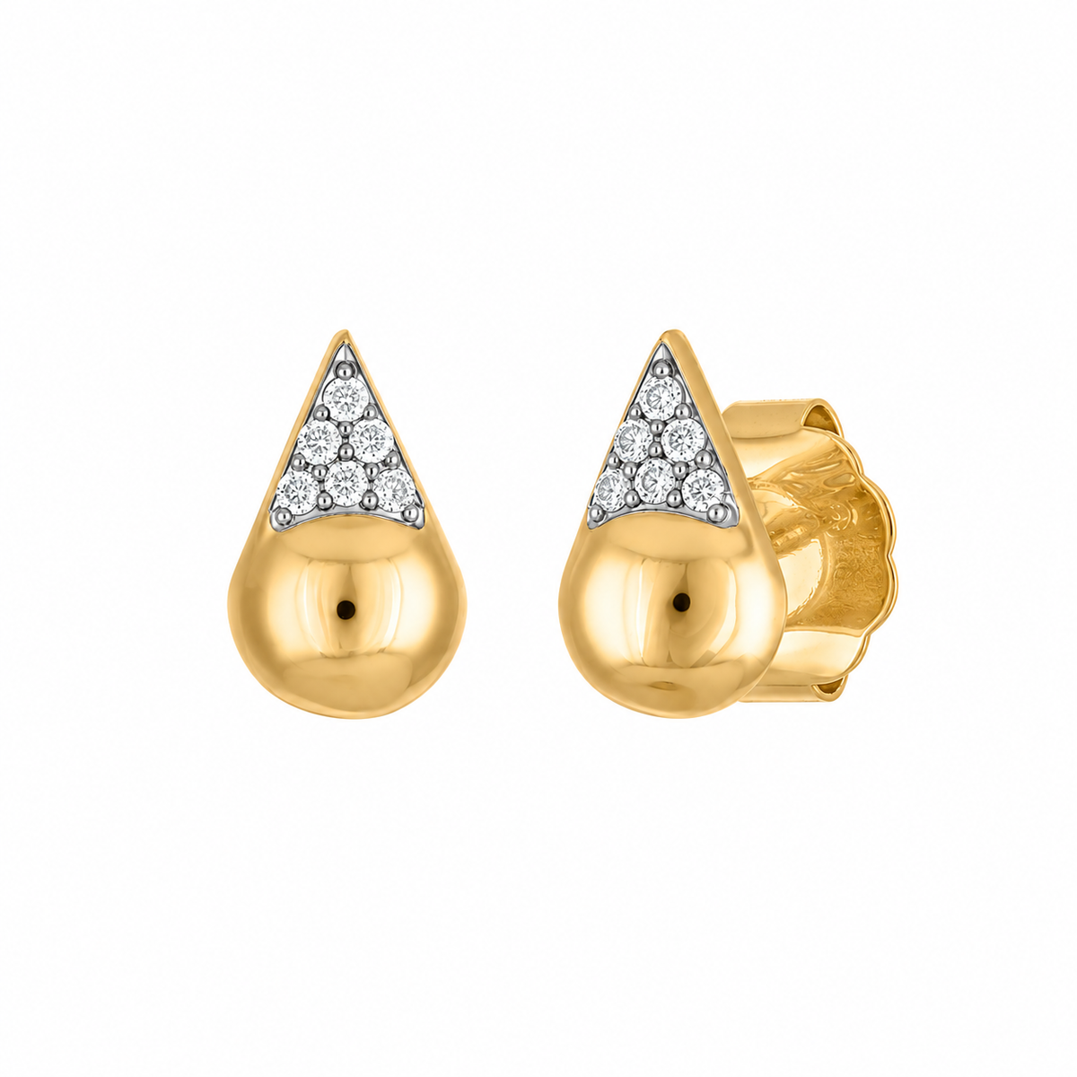 Spike Pave Stud Earrings