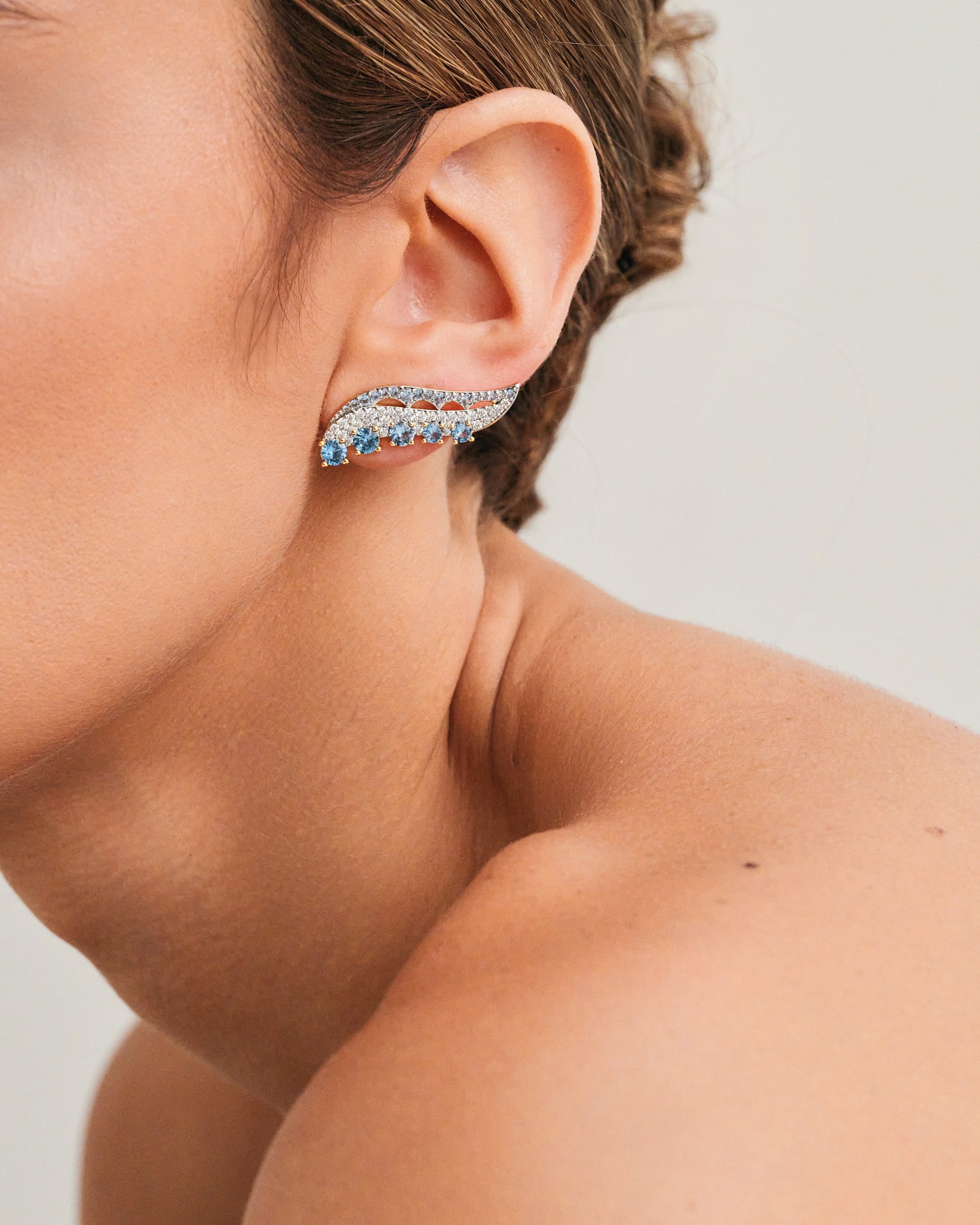 Bertha Ear Climber Earrings - Josefina Jewels