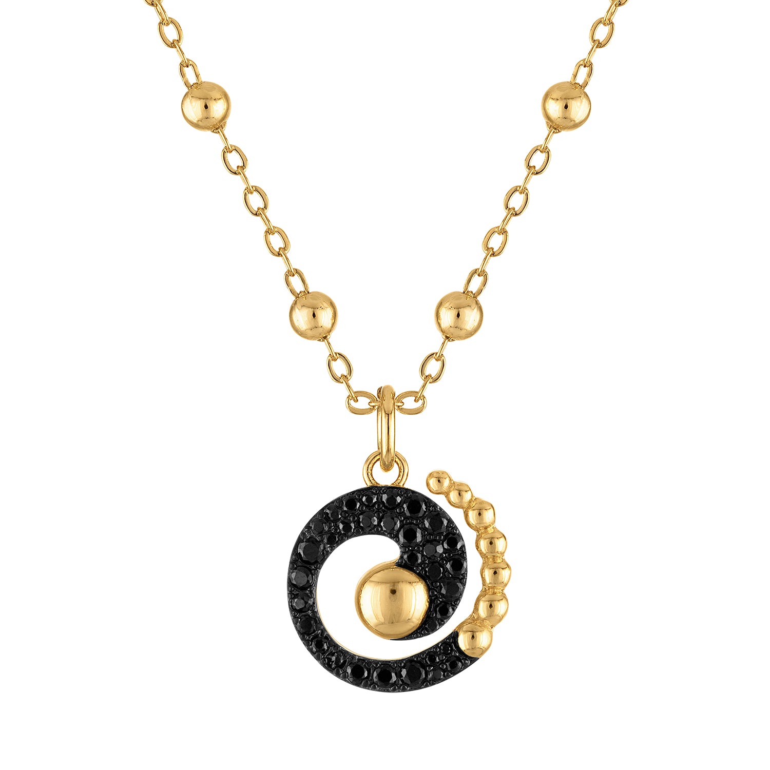 Sparkly Serpent Pendant Necklace - Josefina Jewels