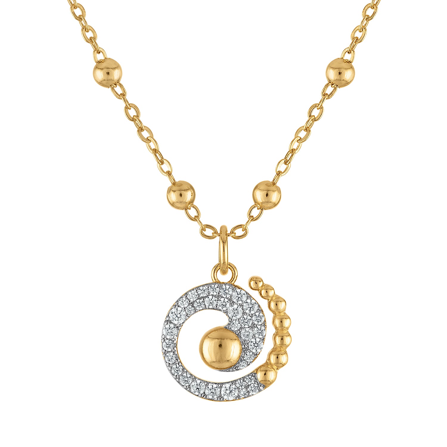 Sparkly Serpent Pendant Necklace - Josefina Jewels