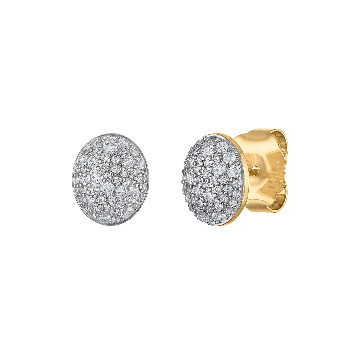 Pave Pillow Stud Earrings