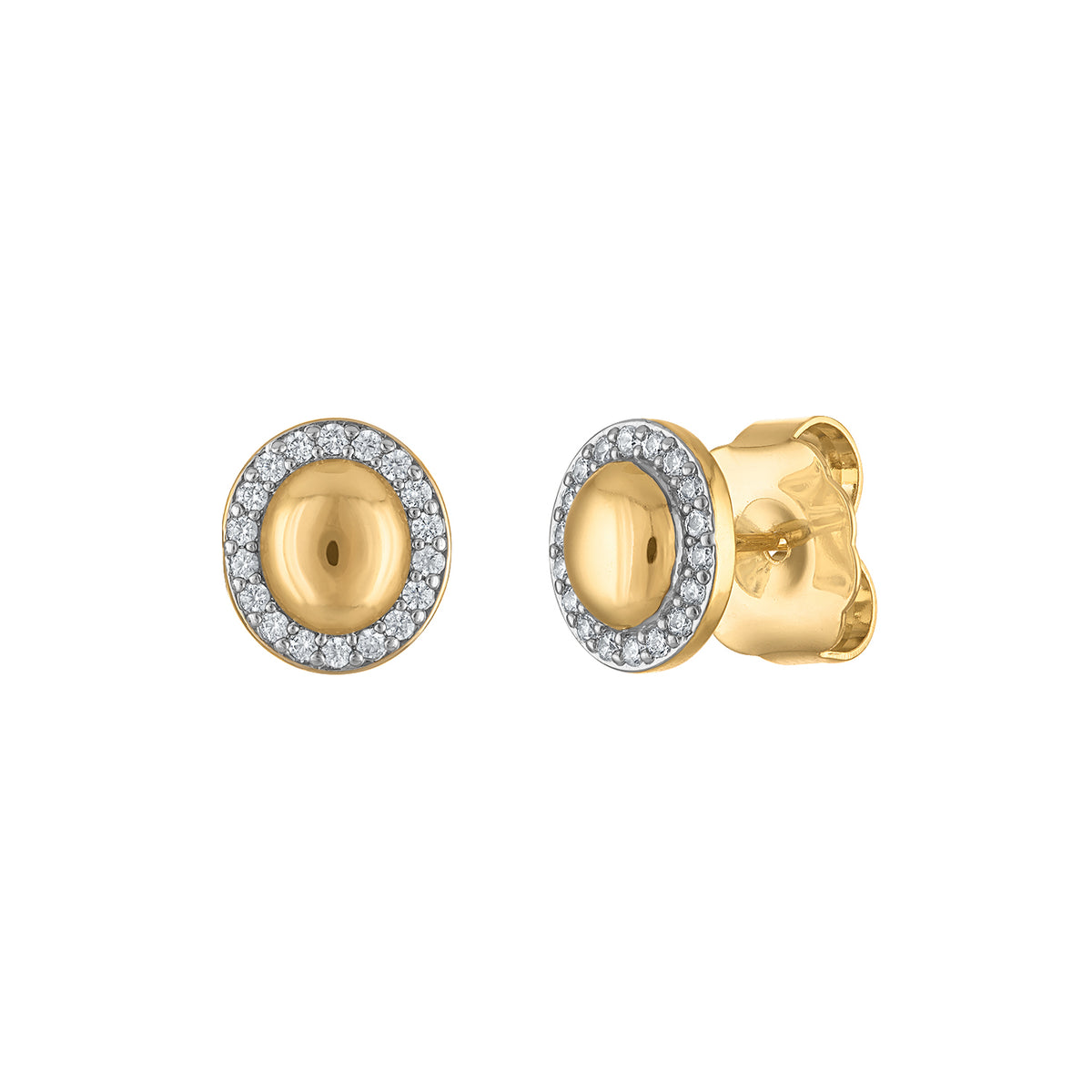 Golden Aura Stud Earrings