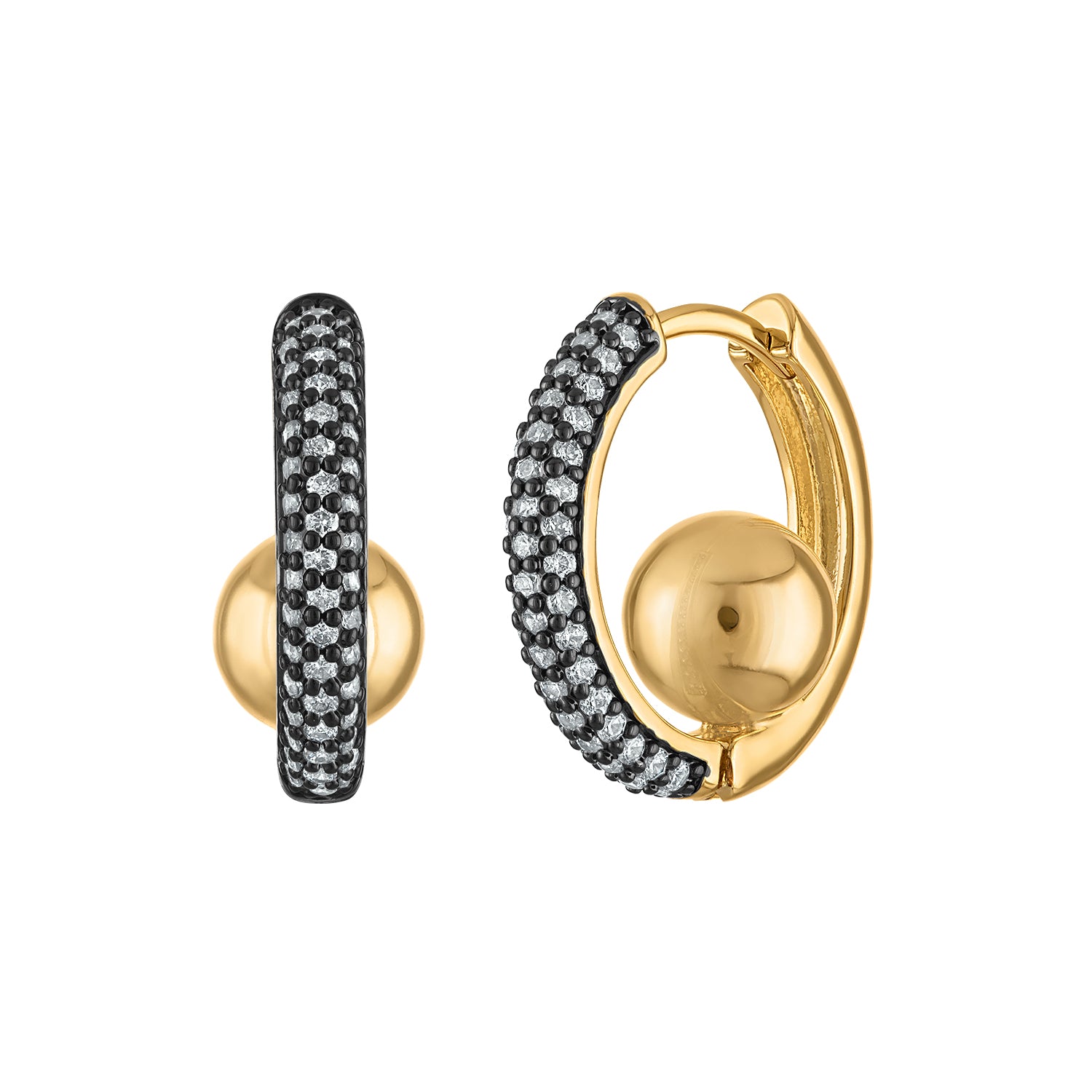 Midnight Hoop Earrings