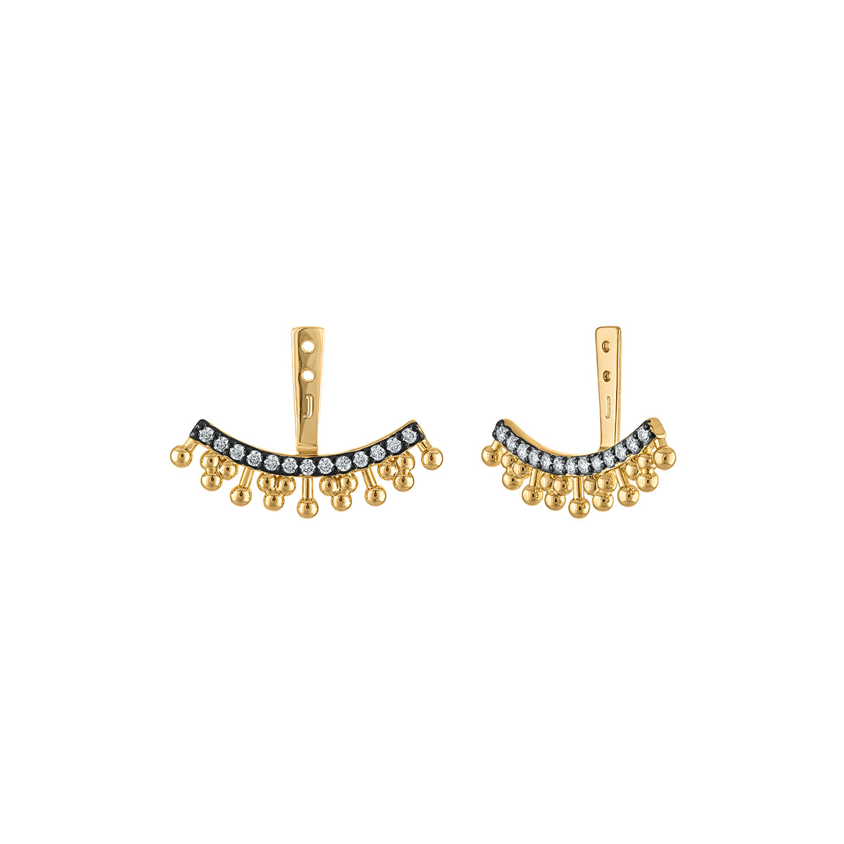 Golden Beaded Ear Jacket