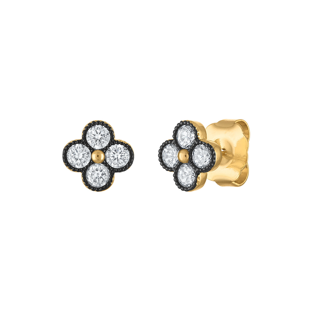 Blossom Clover Stud Earrings