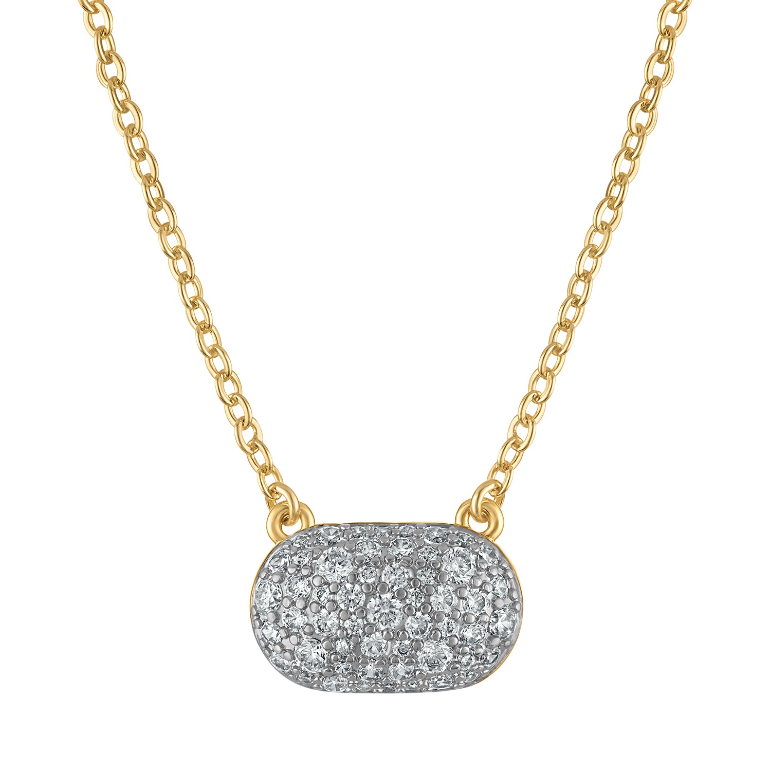 Pave Pillow Necklace