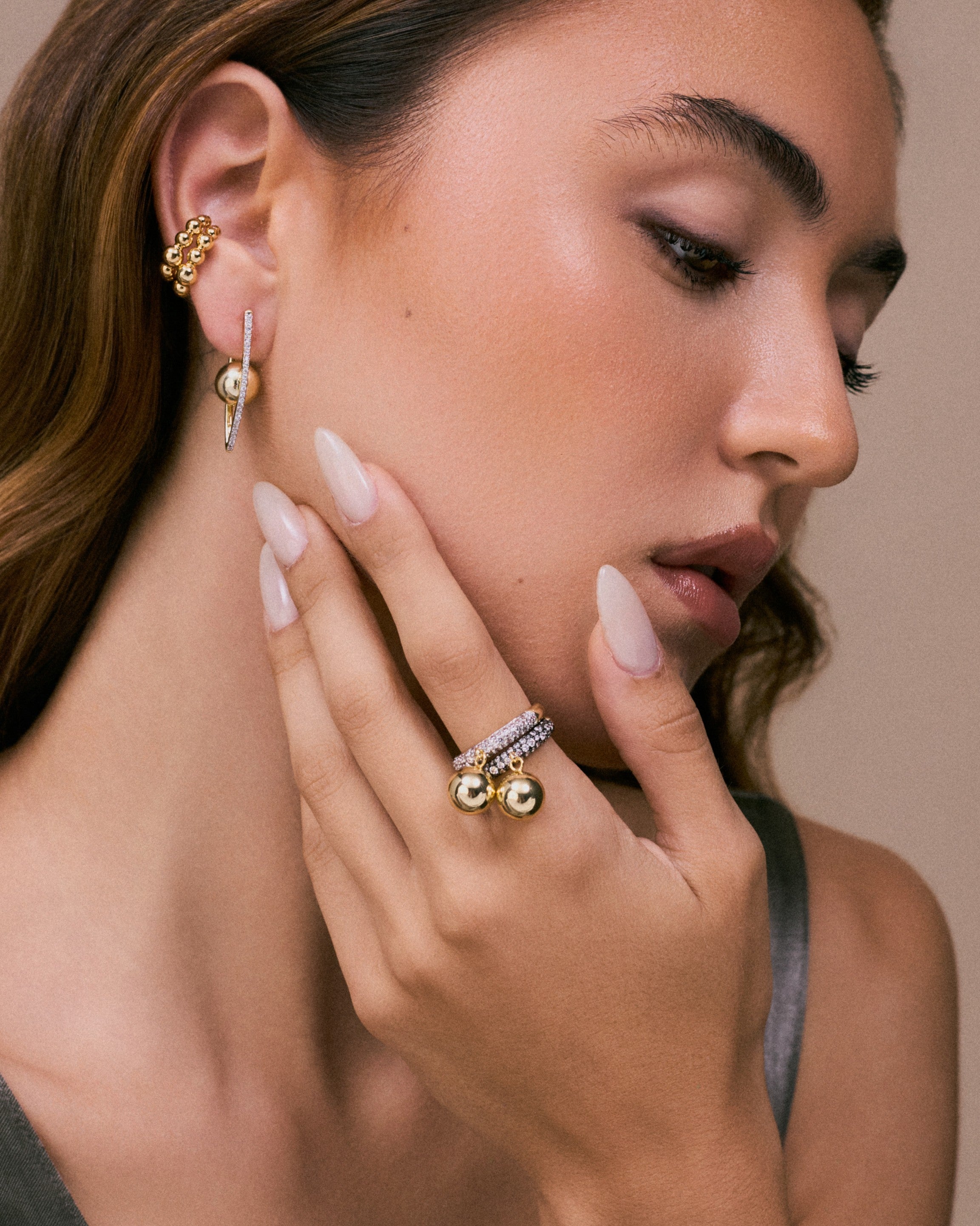 Pave Drop Ring