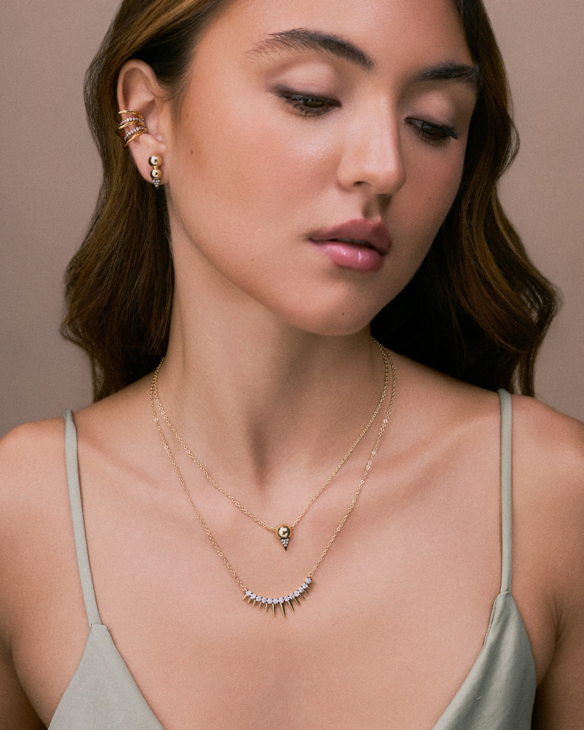 Spike Pave Necklace