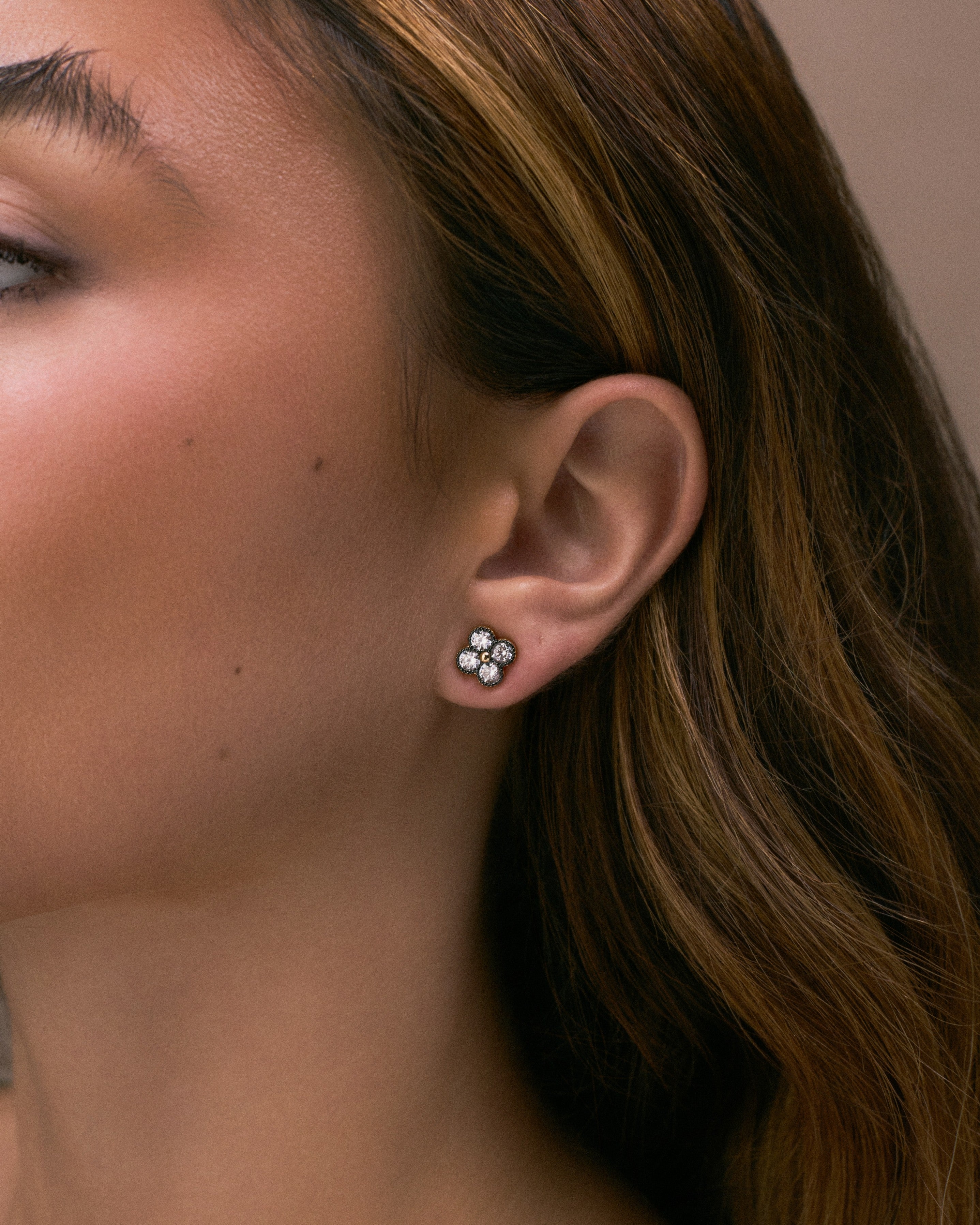 Blossom Clover Stud Earrings