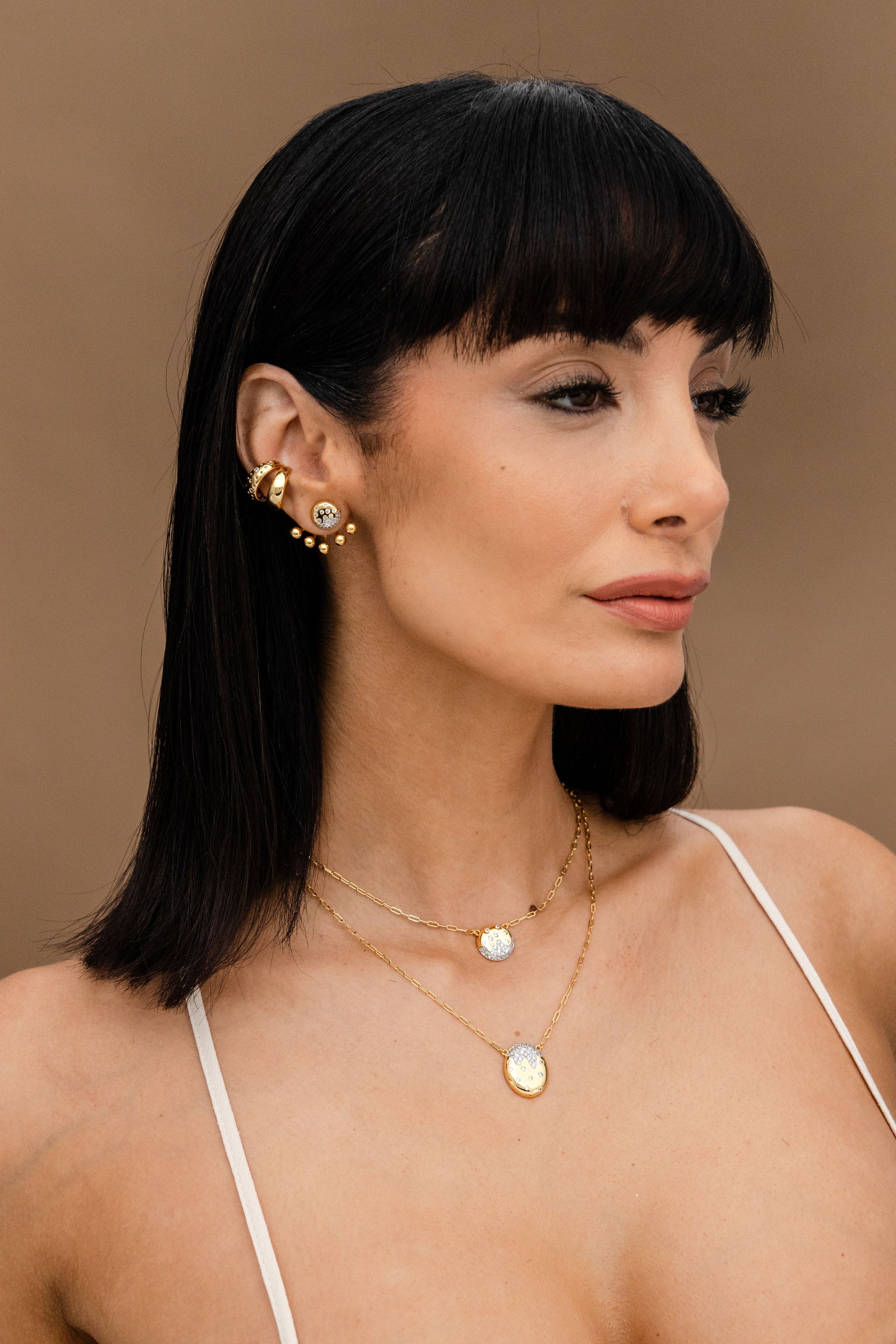 Scattered Pave Stud Earrings - Josefina Jewels