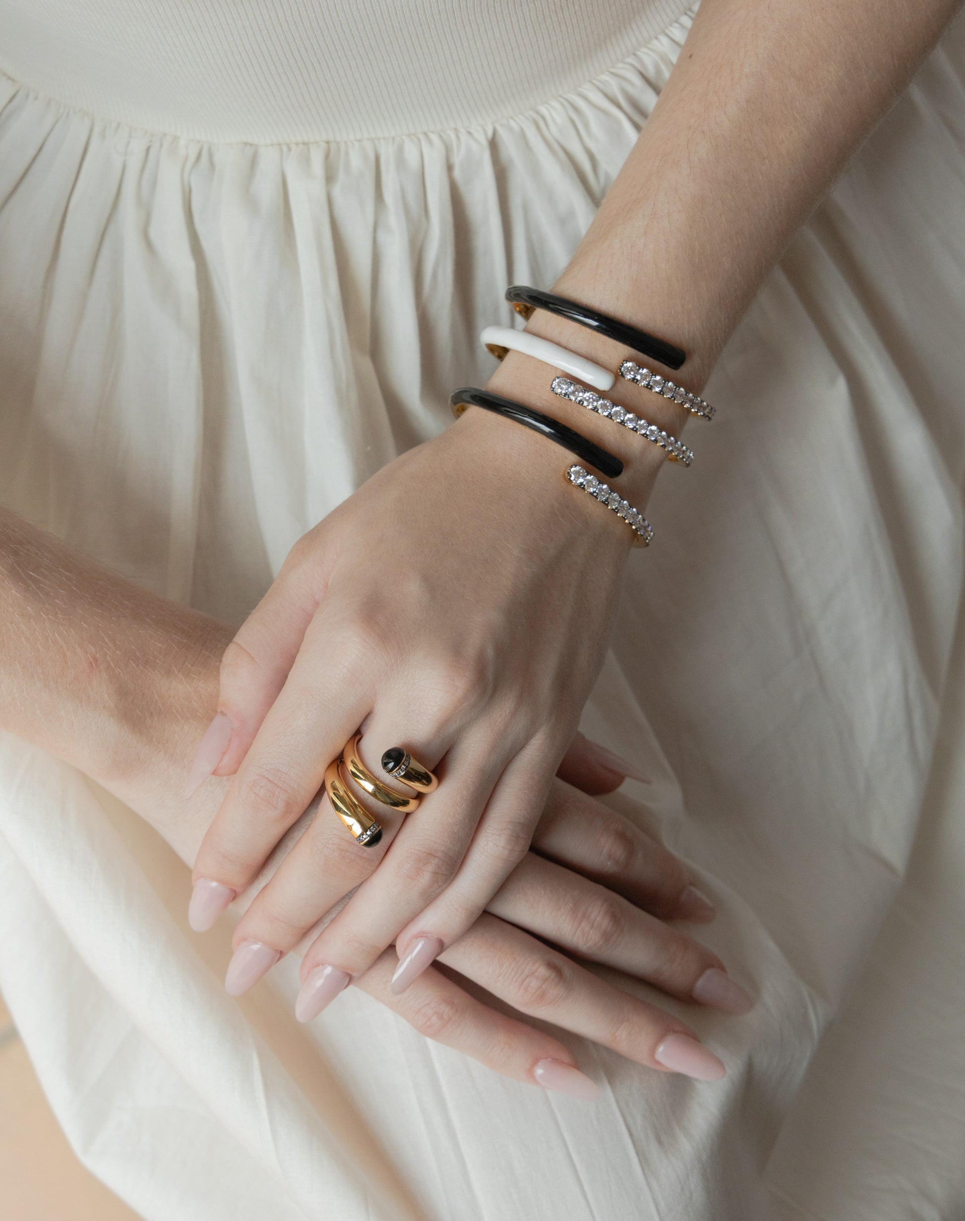 Enamel Swirl Ring - Josefina Jewels