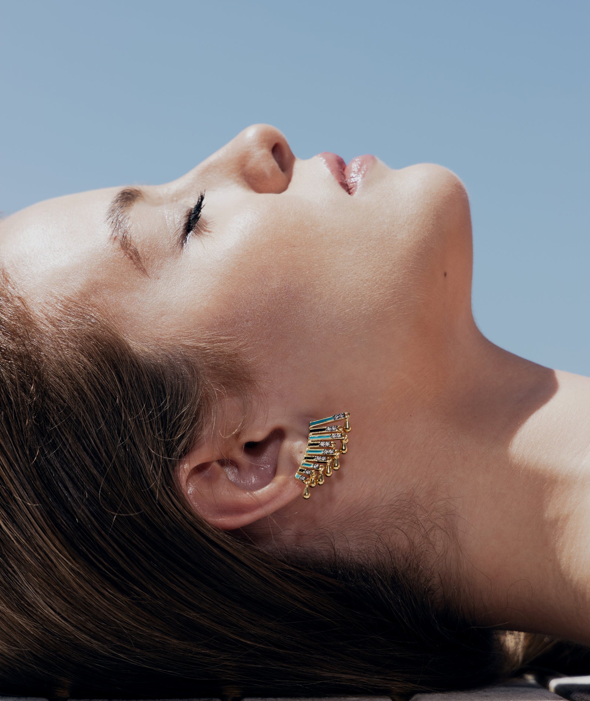 Beatriz Enamel Ear Climber Earrings - Josefina Jewels