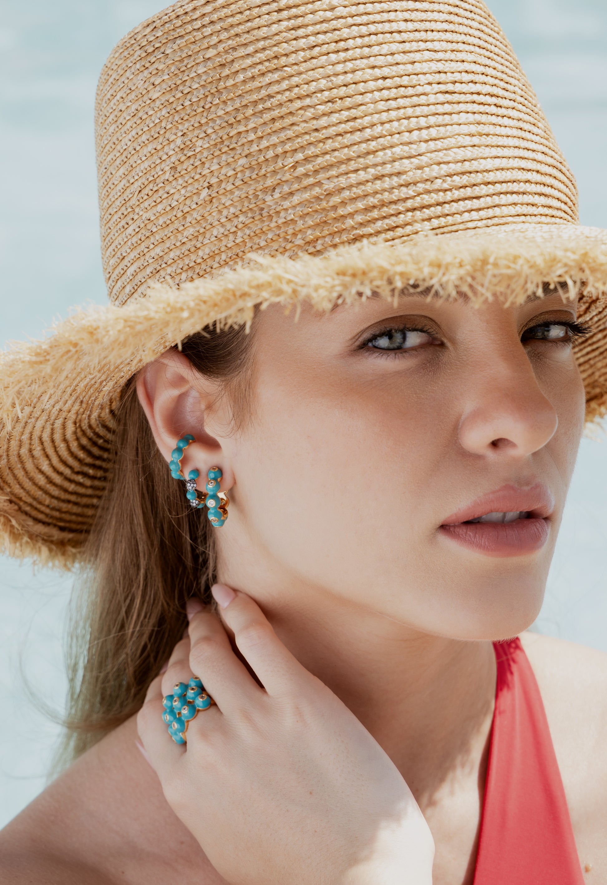 Diana Enamel Hoop Earrings - Josefina Jewels